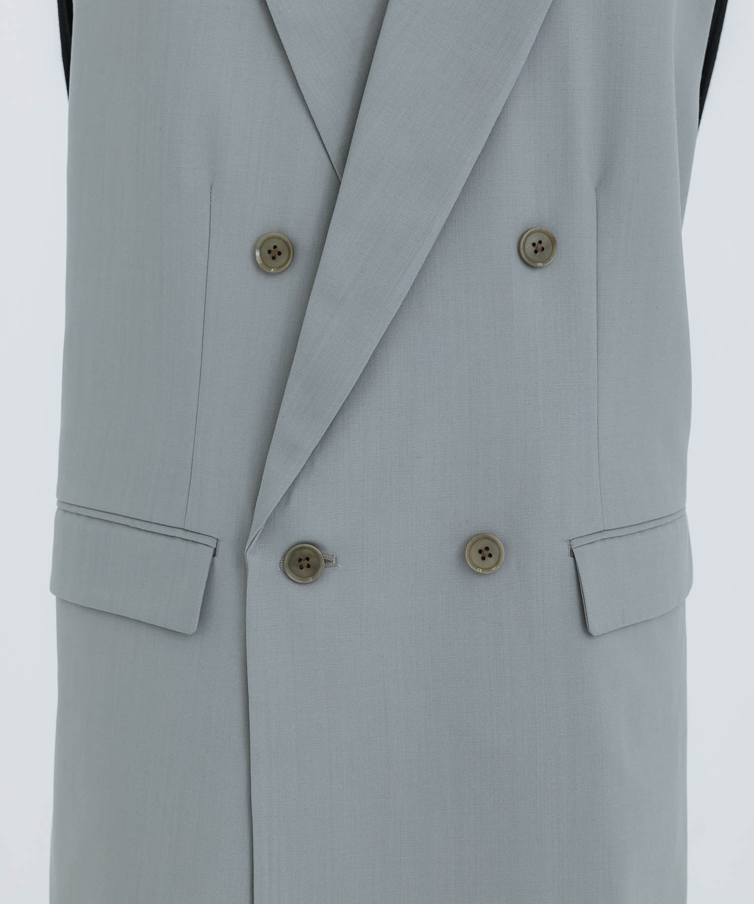 Wool tropical double breast sleeveless jacket 08sircus