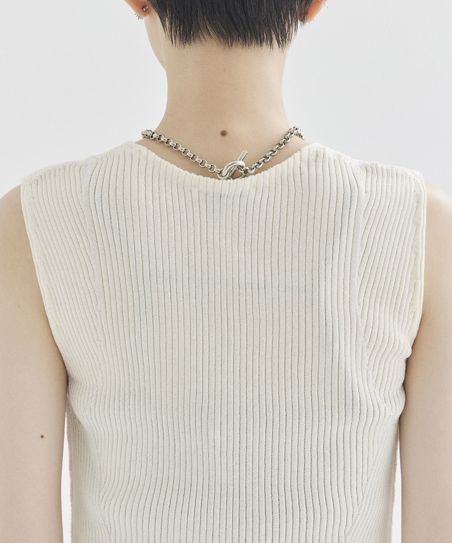 V-Neck Rib Knit Top STUDIOUS