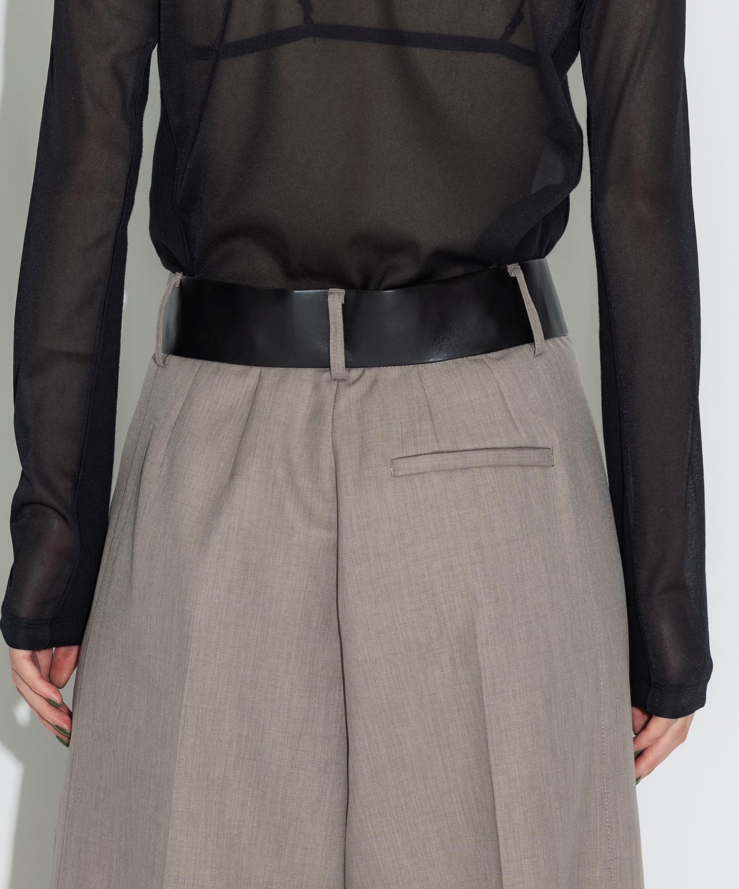 Leather Belted Trousers STUDIOUS