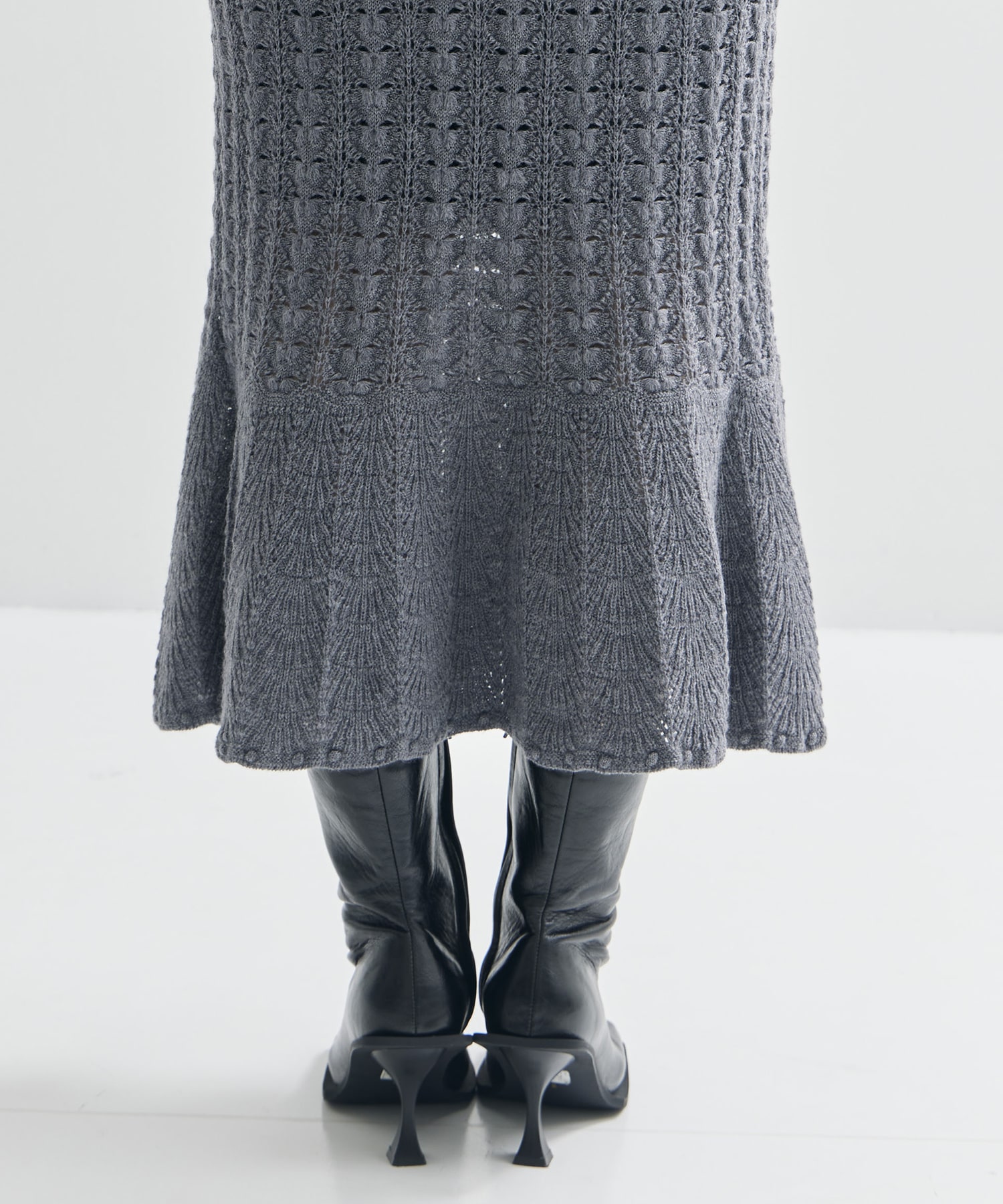 Openwork Pattern Knitted Dress Mame Kurogouchi