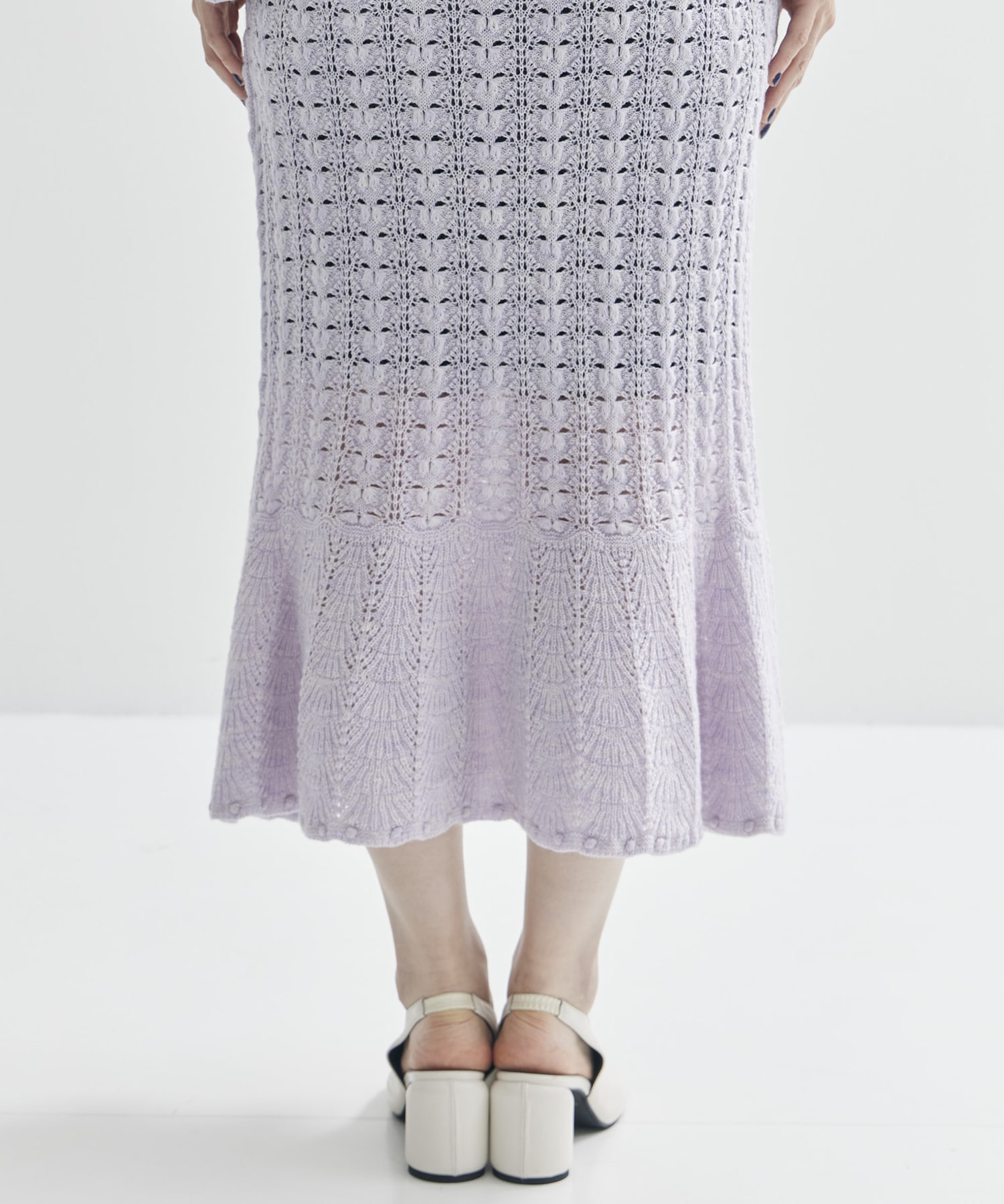 Openwork Pattern Knitted Dress Mame Kurogouchi