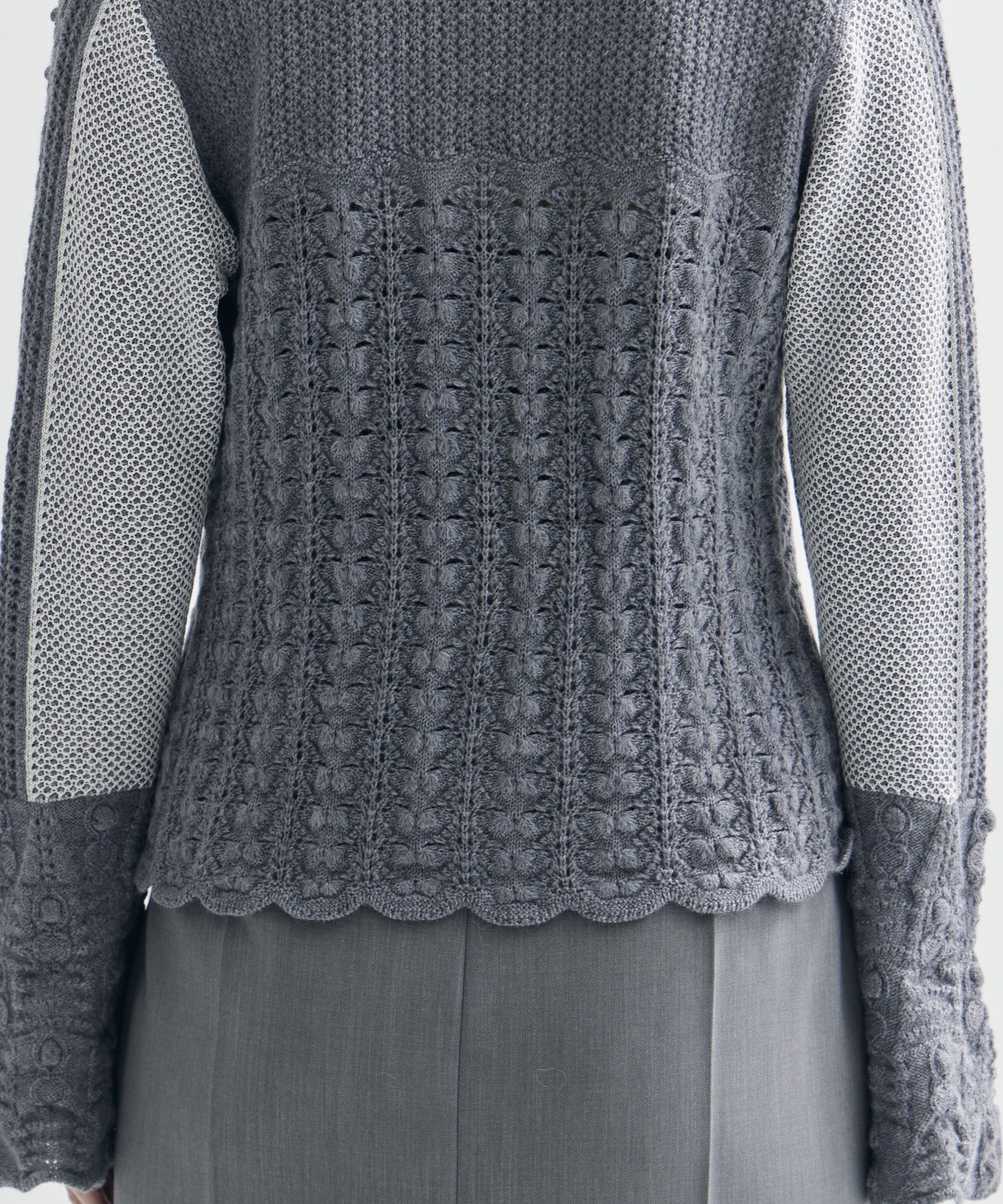 Openwork Pattern Knitted Cardigan Mame Kurogouchi