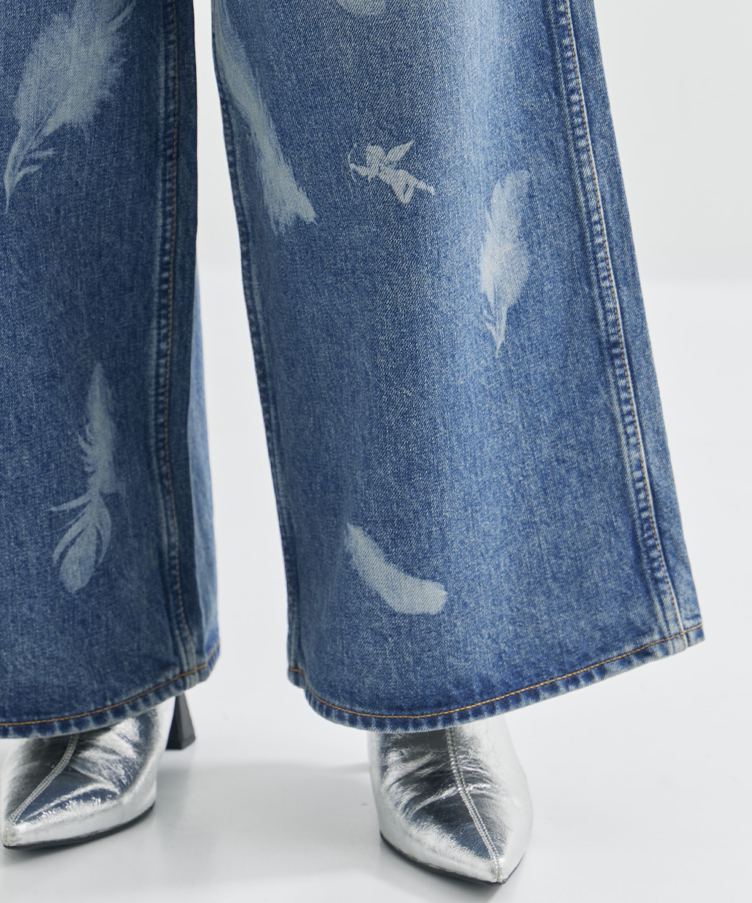 MASU BOYS FEATHER BAGGY JEANS MASU