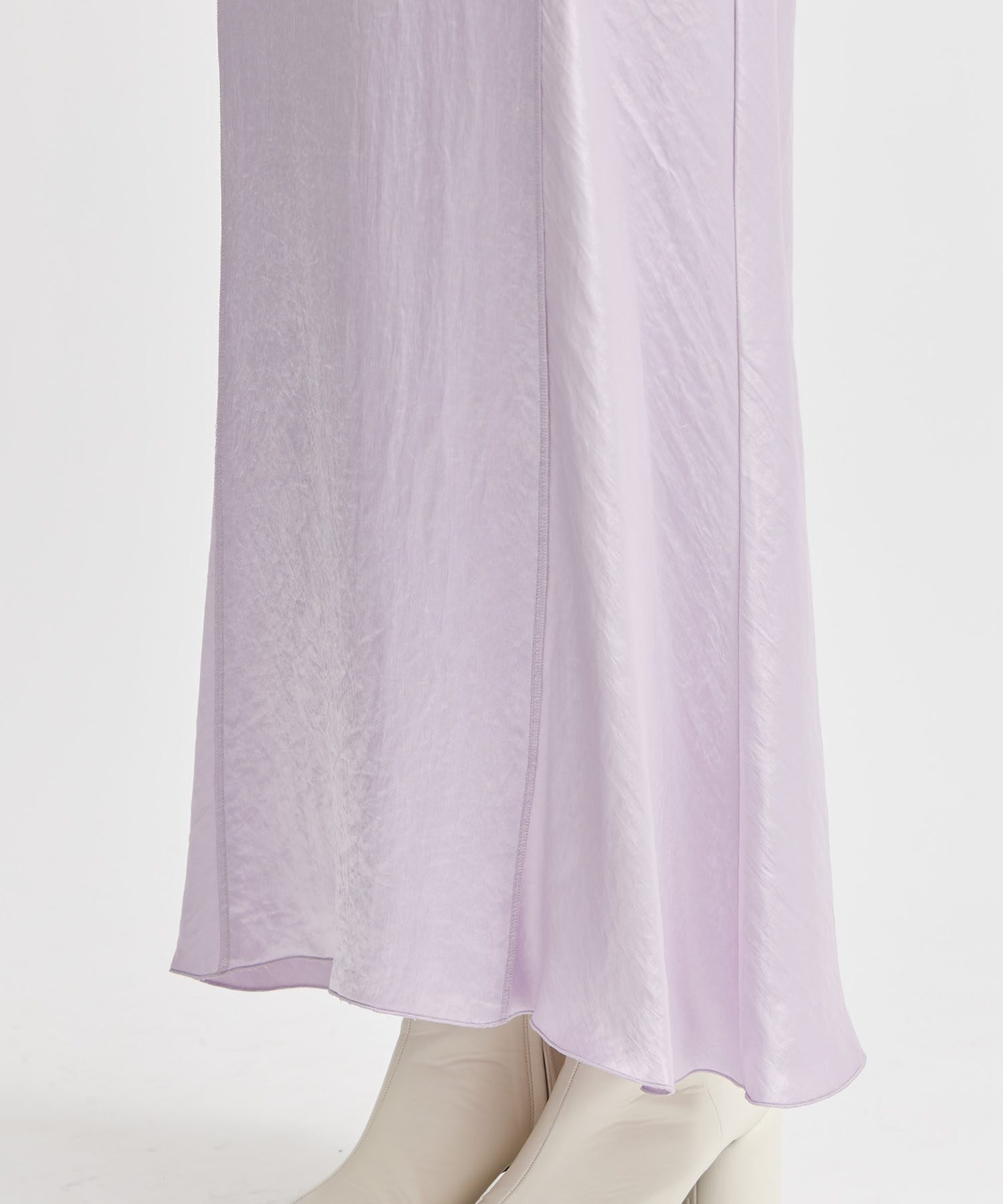 BACK SLIT ACETATE SATIN MAXI SKIRT THINGS THAT MATTER