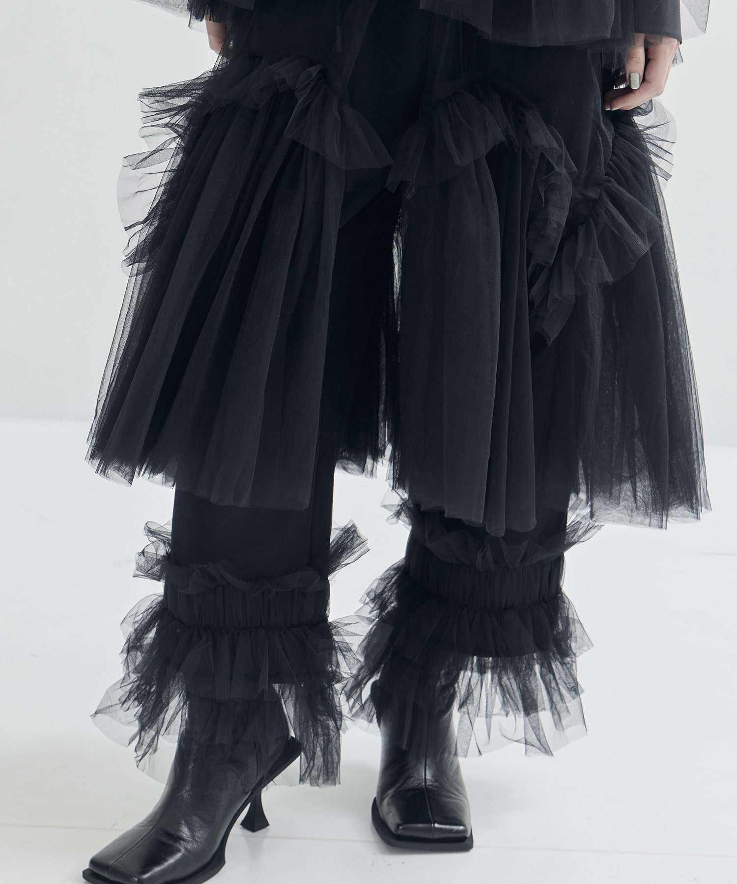 Shirt with Swell Ruffle Tulle VIVIANO