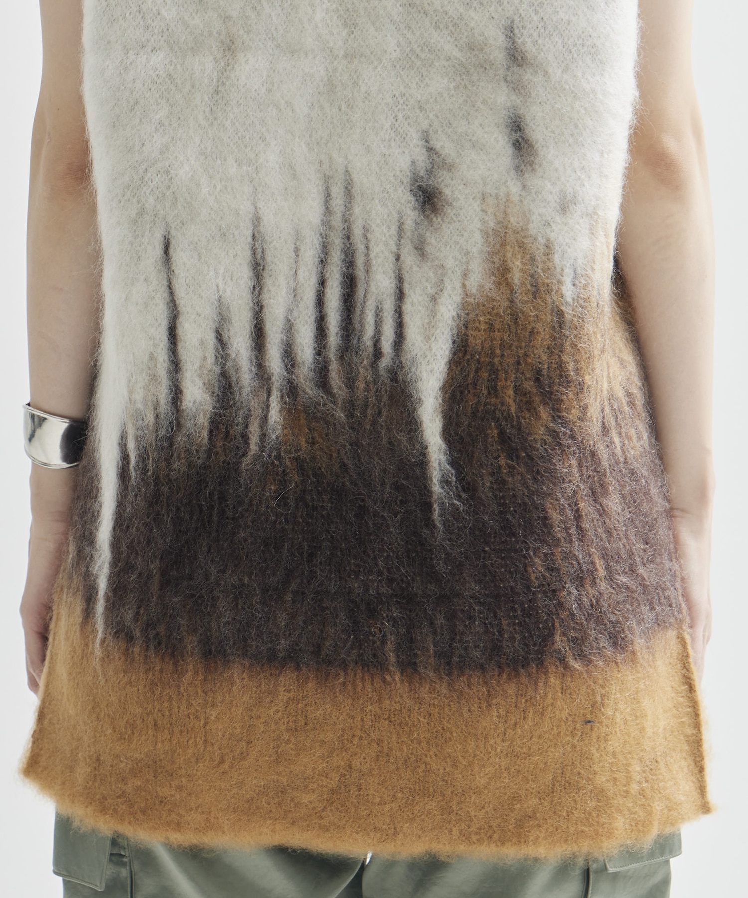 Drip Glaze Pattern Mohair Knitted Vest Mame Kurogouchi