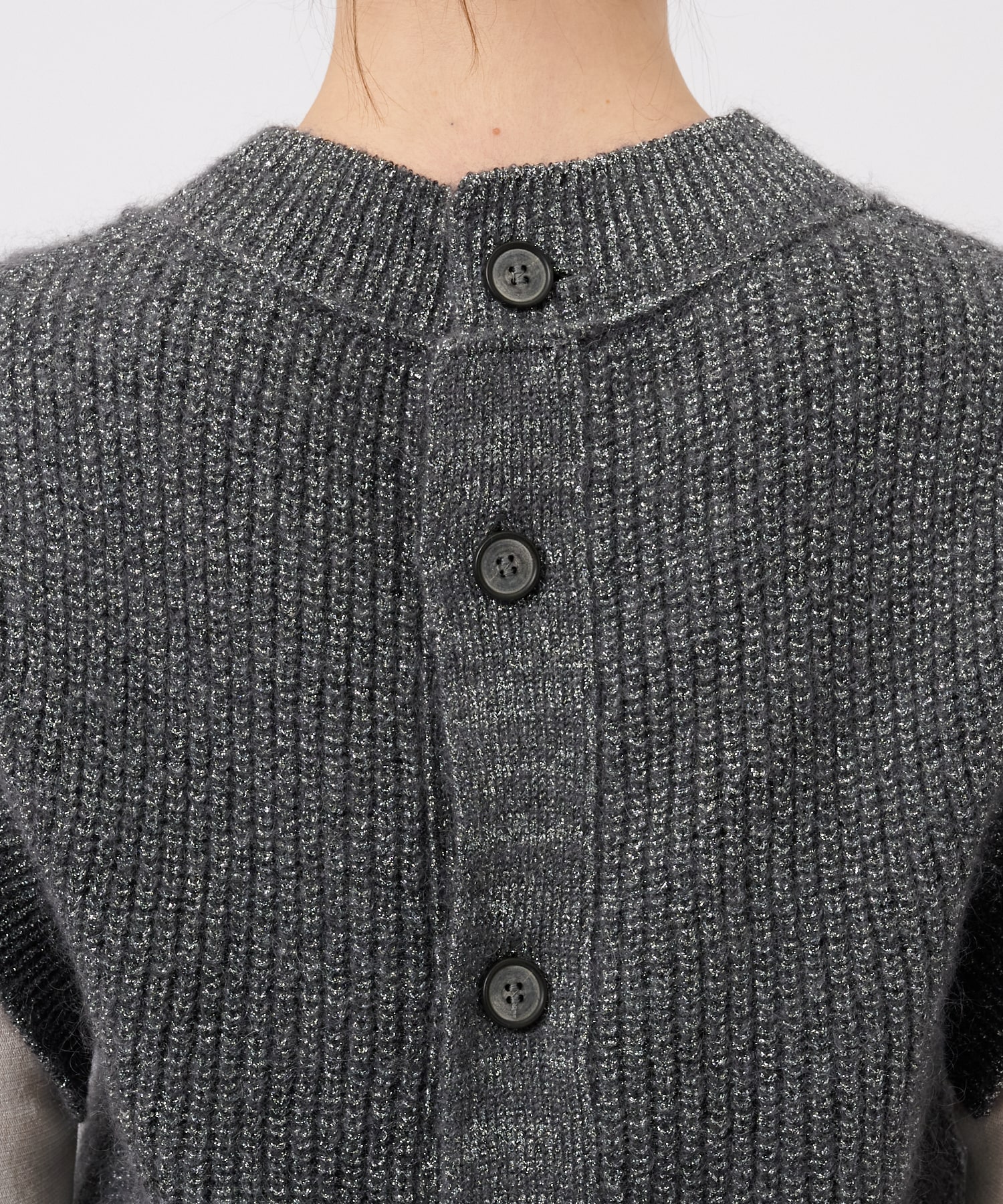 Mohair Lame Knit Vest STUDIOUS