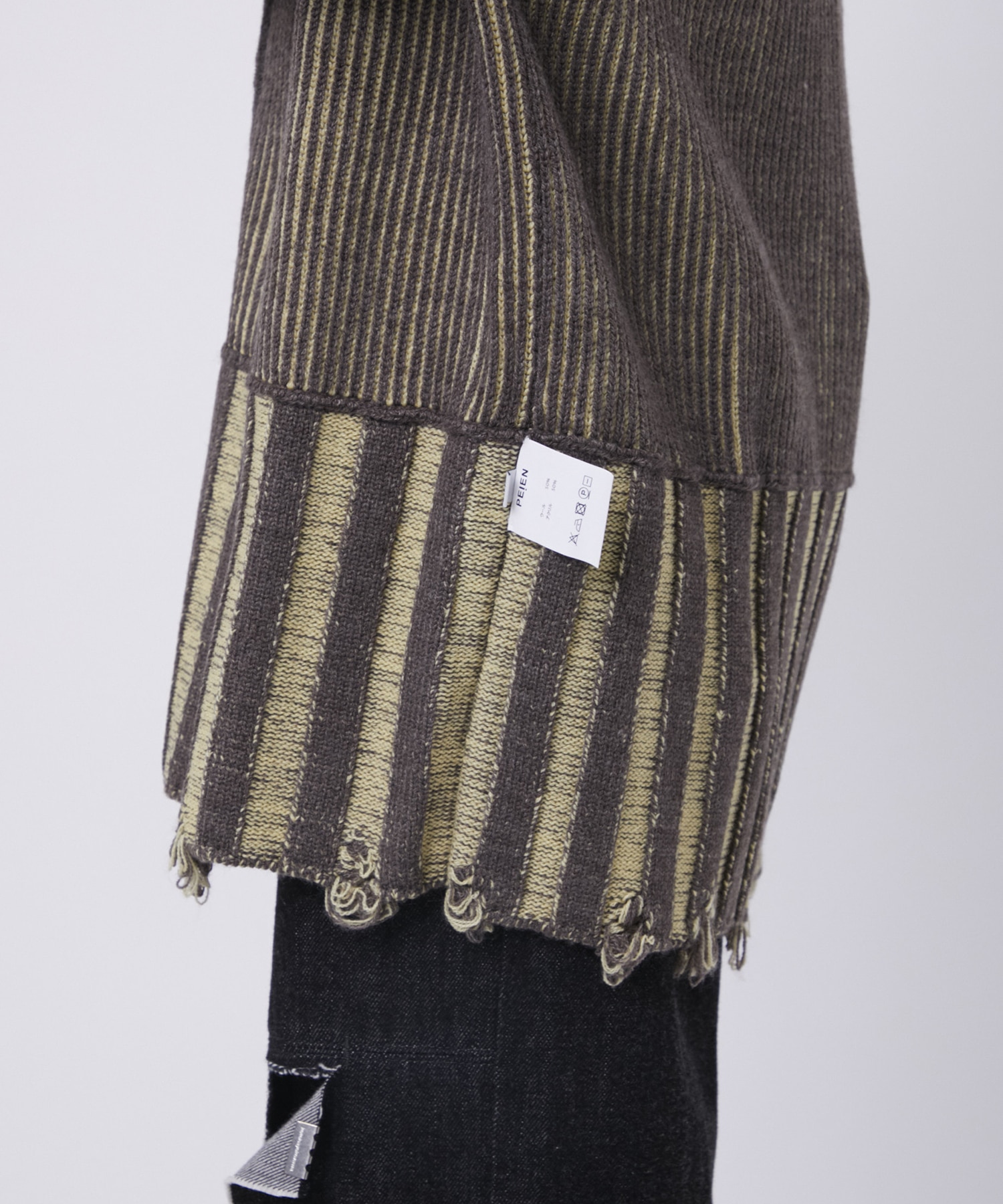 リバーシブルZip knit coat PEIEN