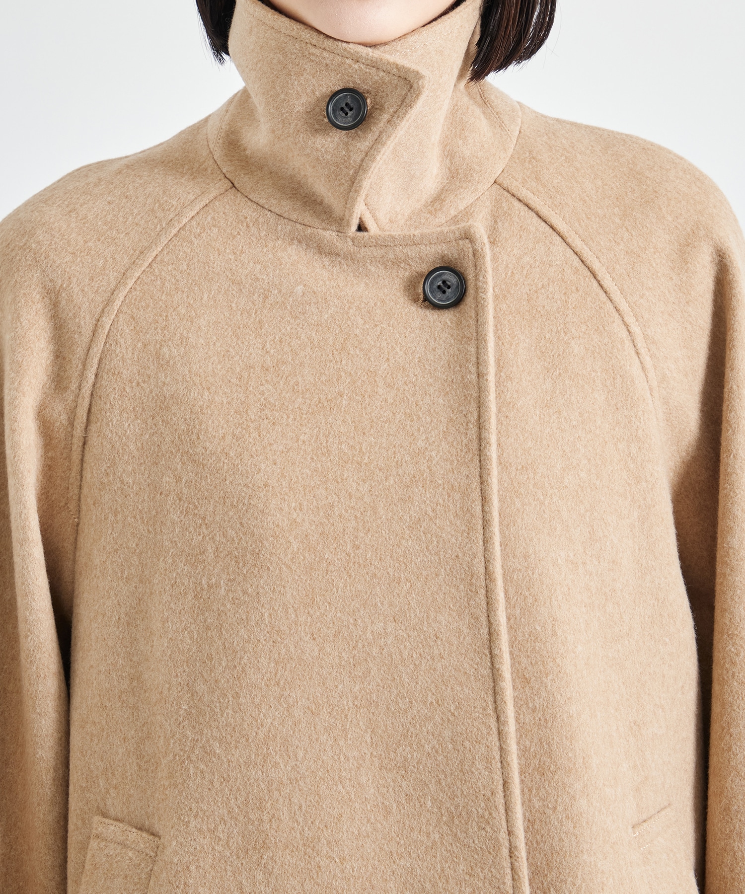 Stand Collar Wool Coat STUDIOUS