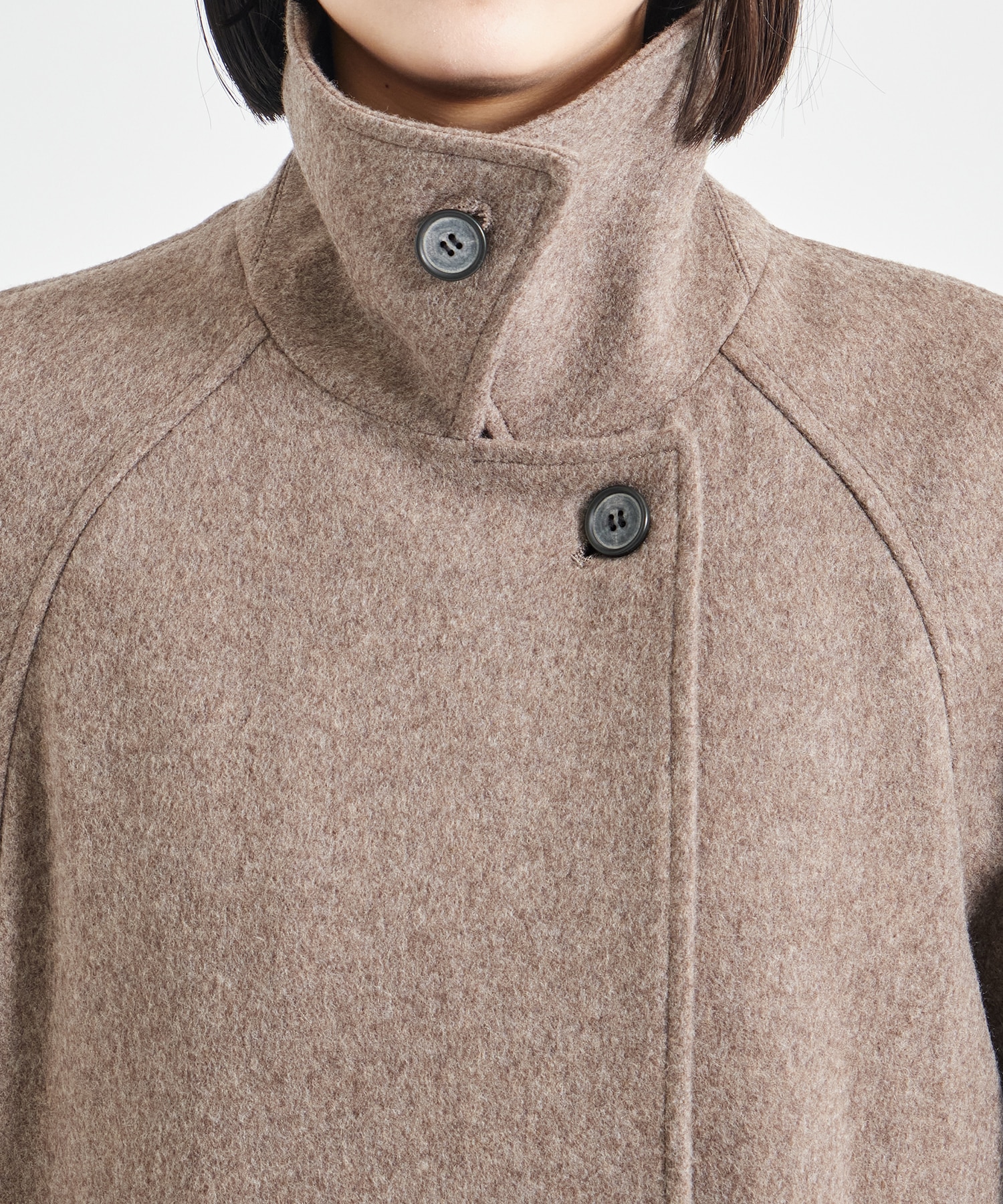Stand Collar Wool Coat STUDIOUS