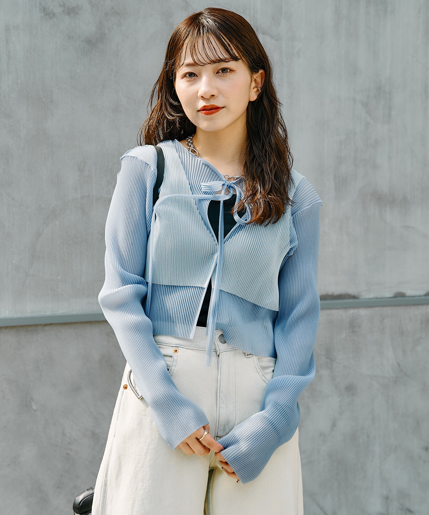 SHEER LAYERED  CARDIGAN kotohayokozawa