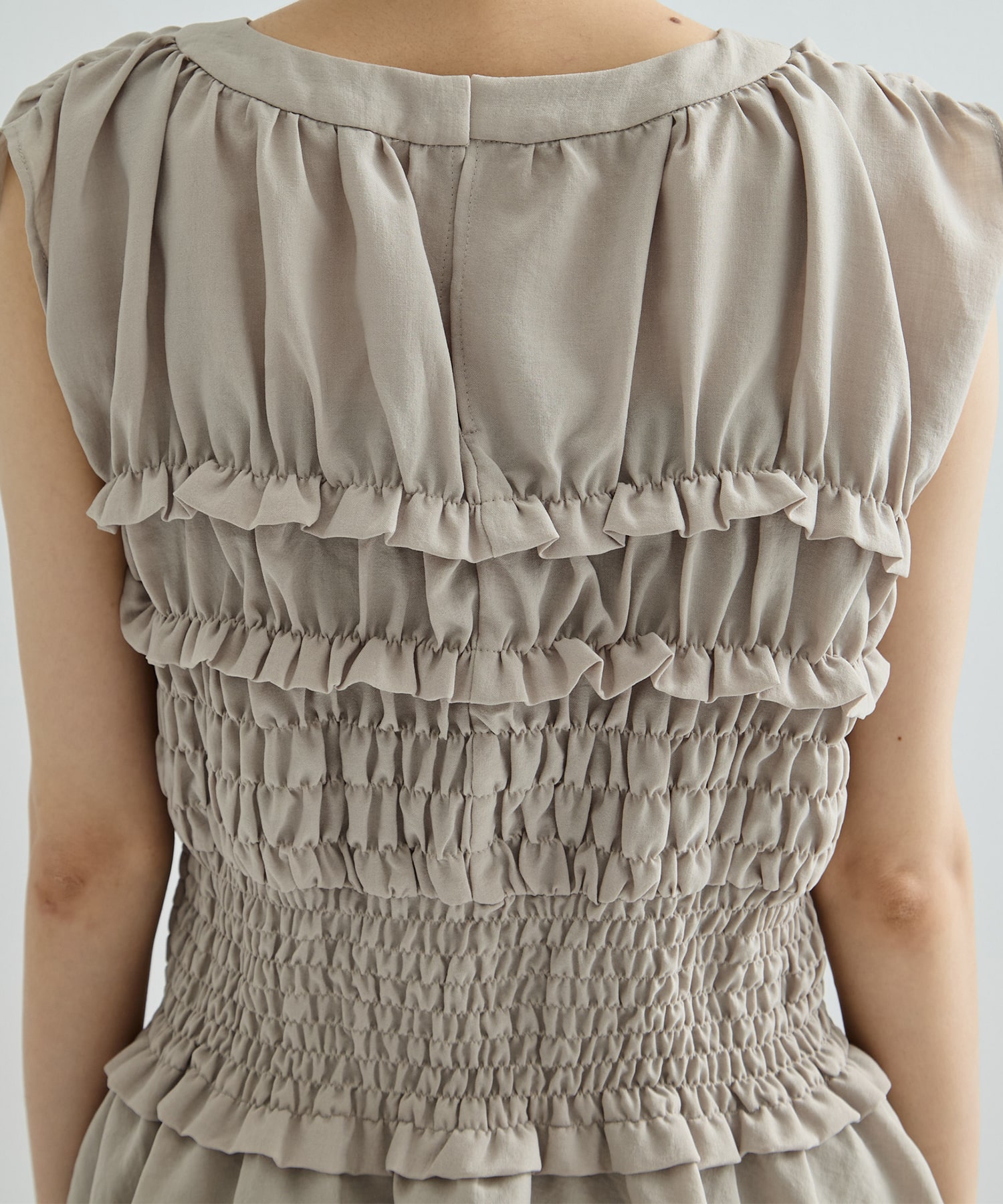 SHIRRING NO SLEEVE TOPS STUDIOUS