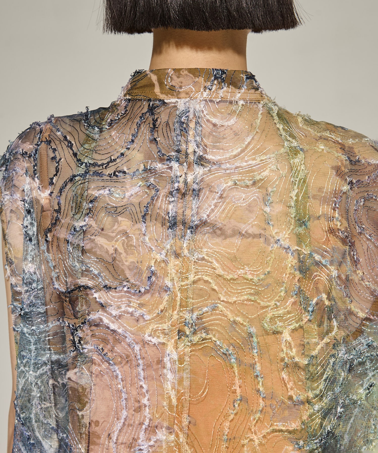 RIPPLE SHAGGY ART DRESS AMERI