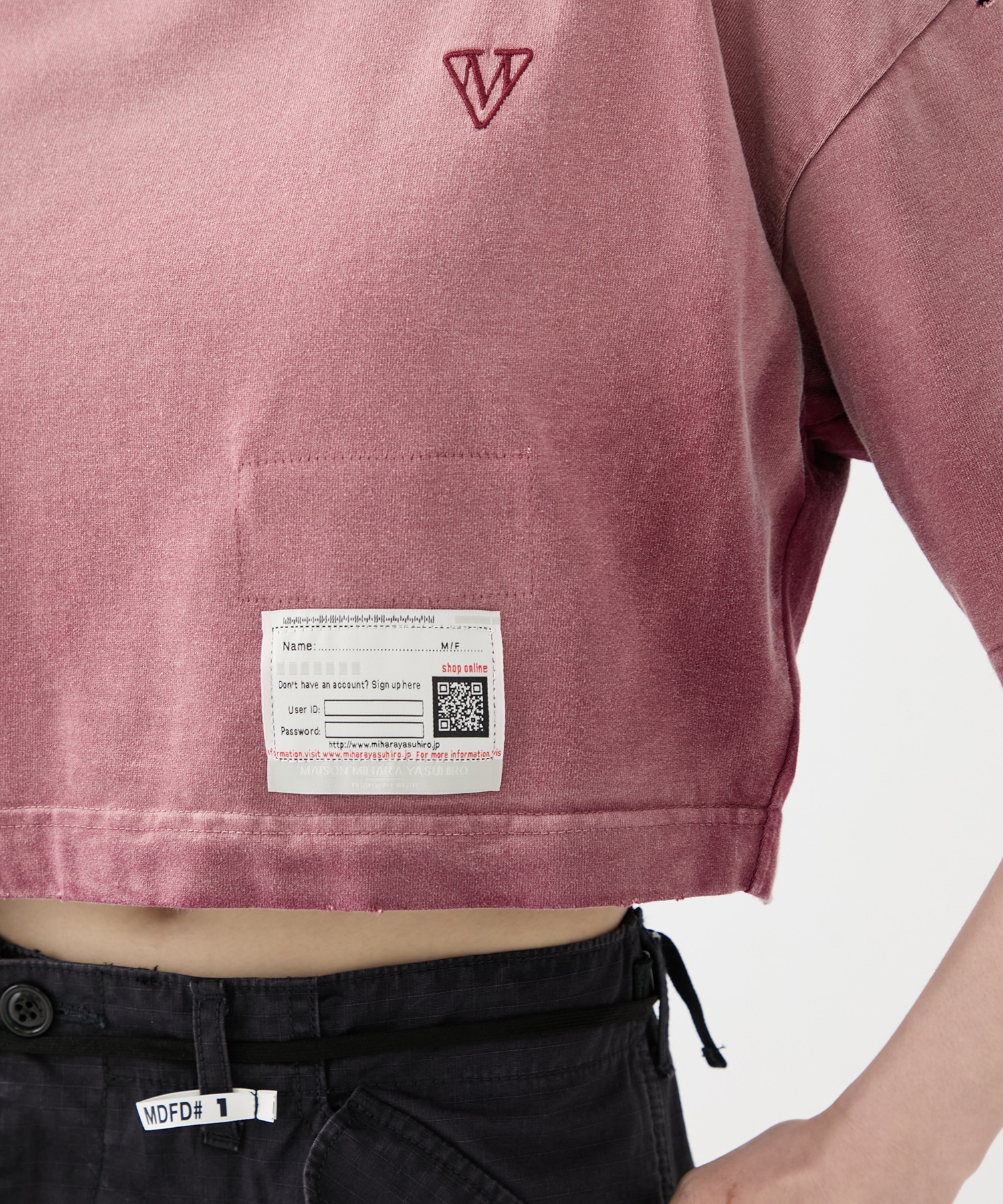 SUN FADED CROPPED TEE Maison MIHARA YASUHIRO