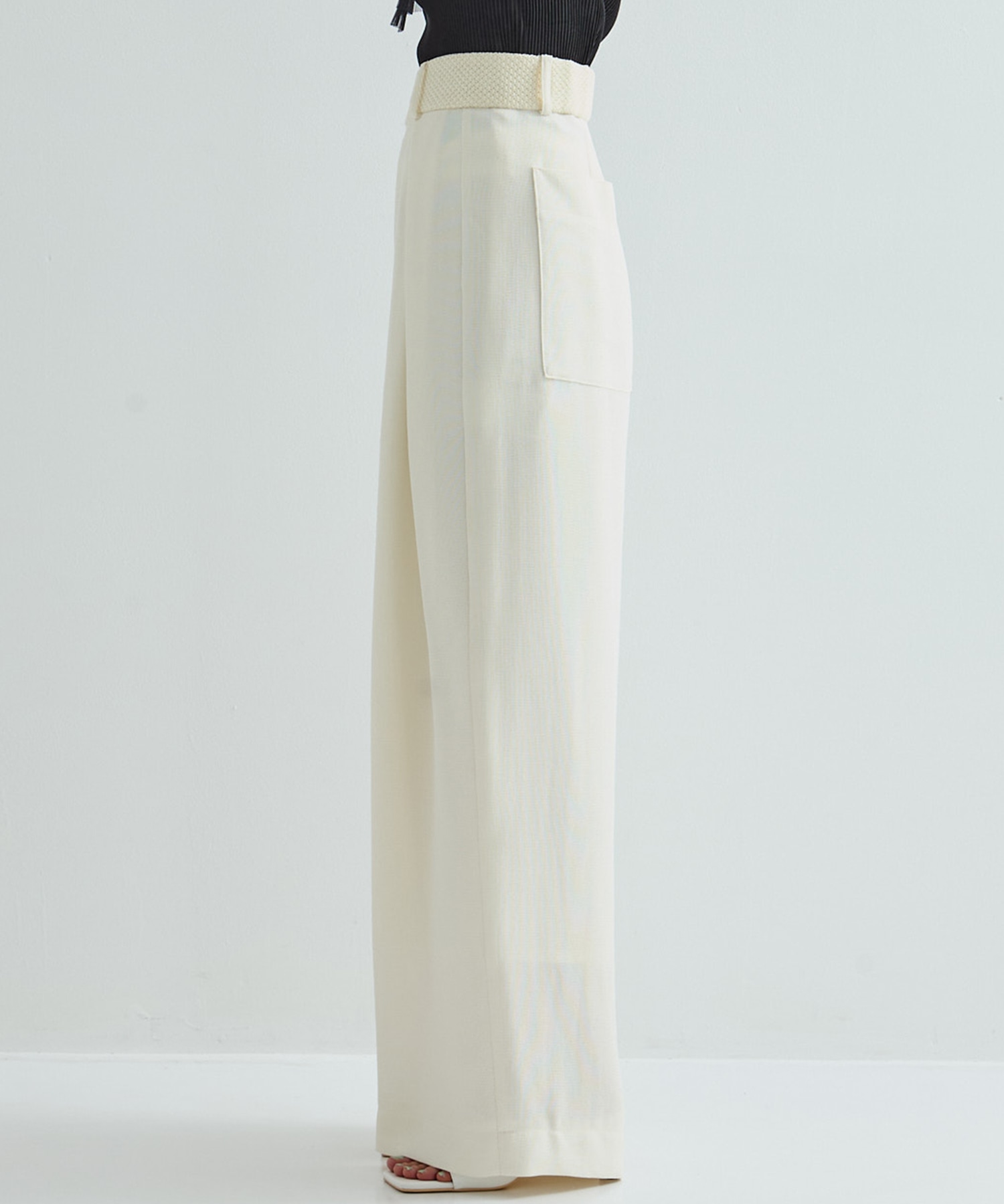 Asymmetric Front Mesh Trousers STUDIOUS