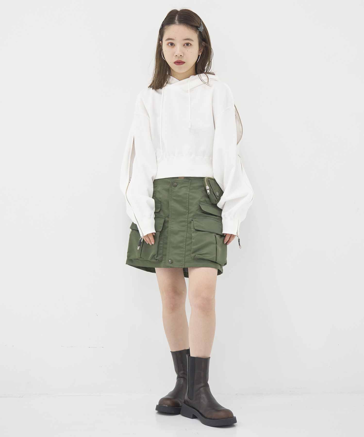 Nylon twill mini skirt TOGA