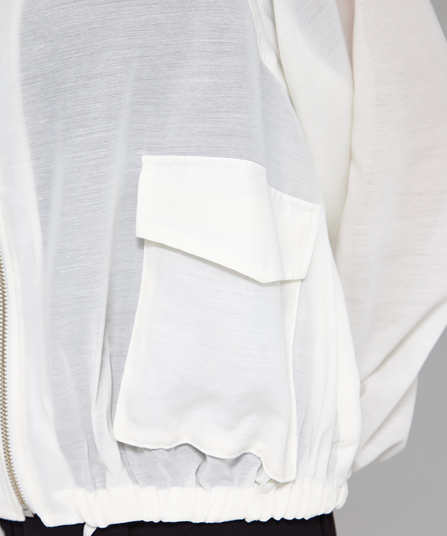 SHEER ZIP BLOUSON STUDIOUS