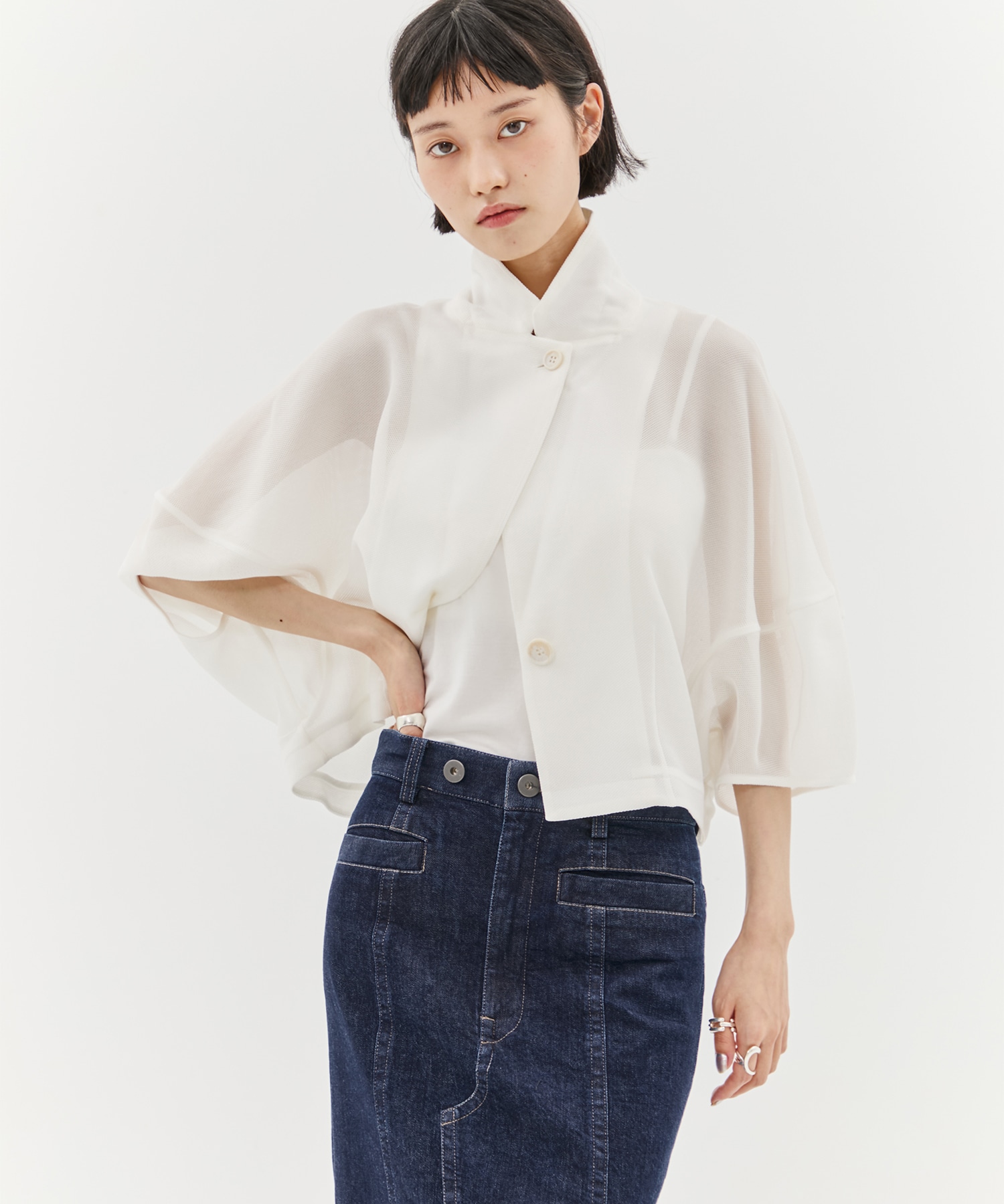 別注MESH LANTERN JACKET CLANE