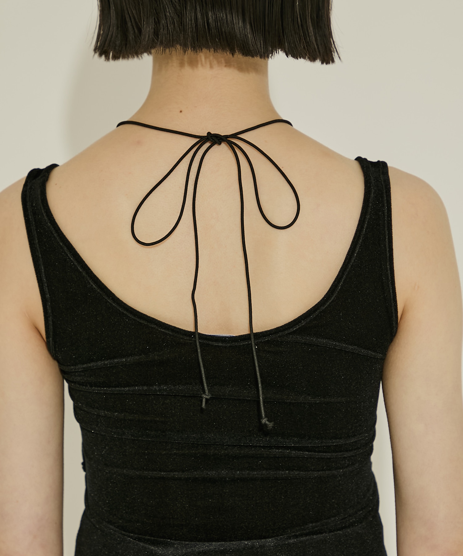 VELOUR CUPIN HALTER　NECK CAMISOLE STUDIOUS