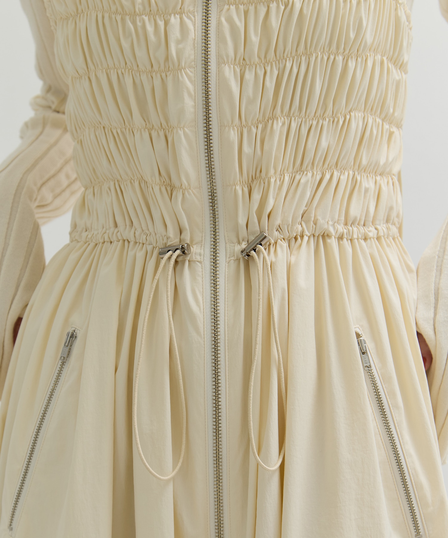 SHIRRING ZIP CAMISOLE DRESS STUDIOUS