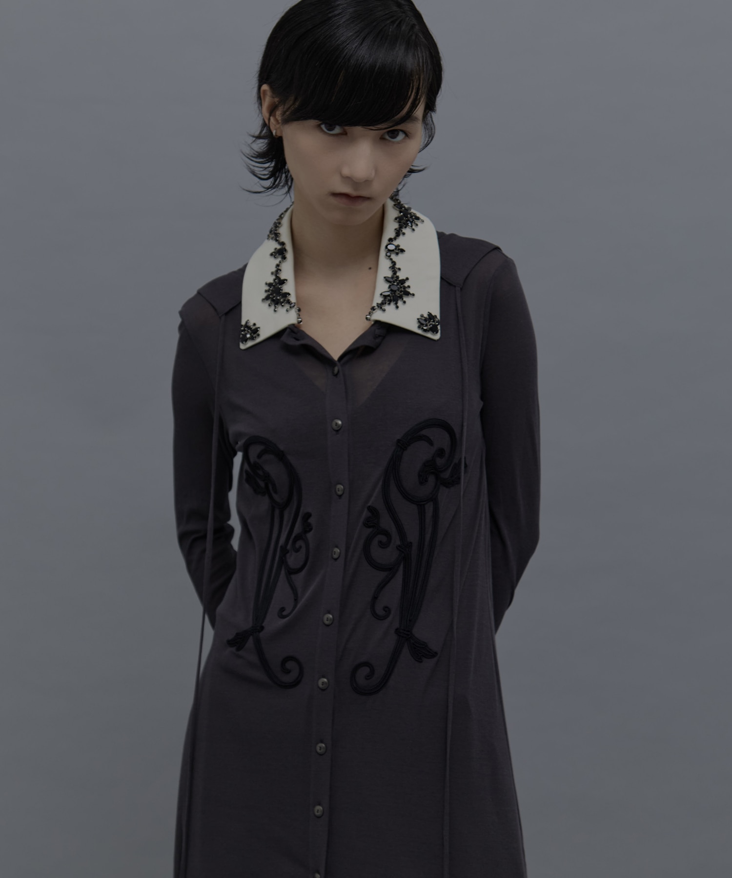 別注 iron embroidery cotton sheer onpiec tanakadaisuke