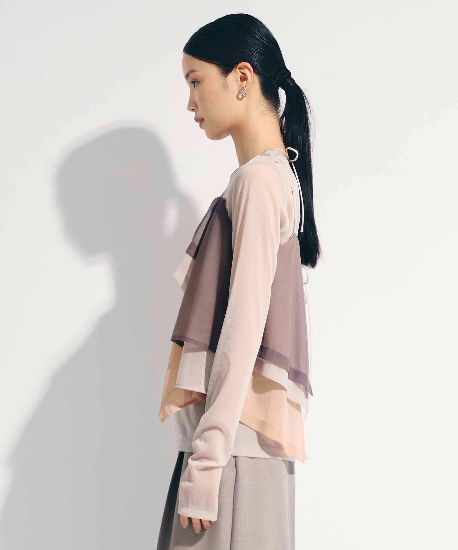 3way Camisole & Sheer Long T STUDIOUS