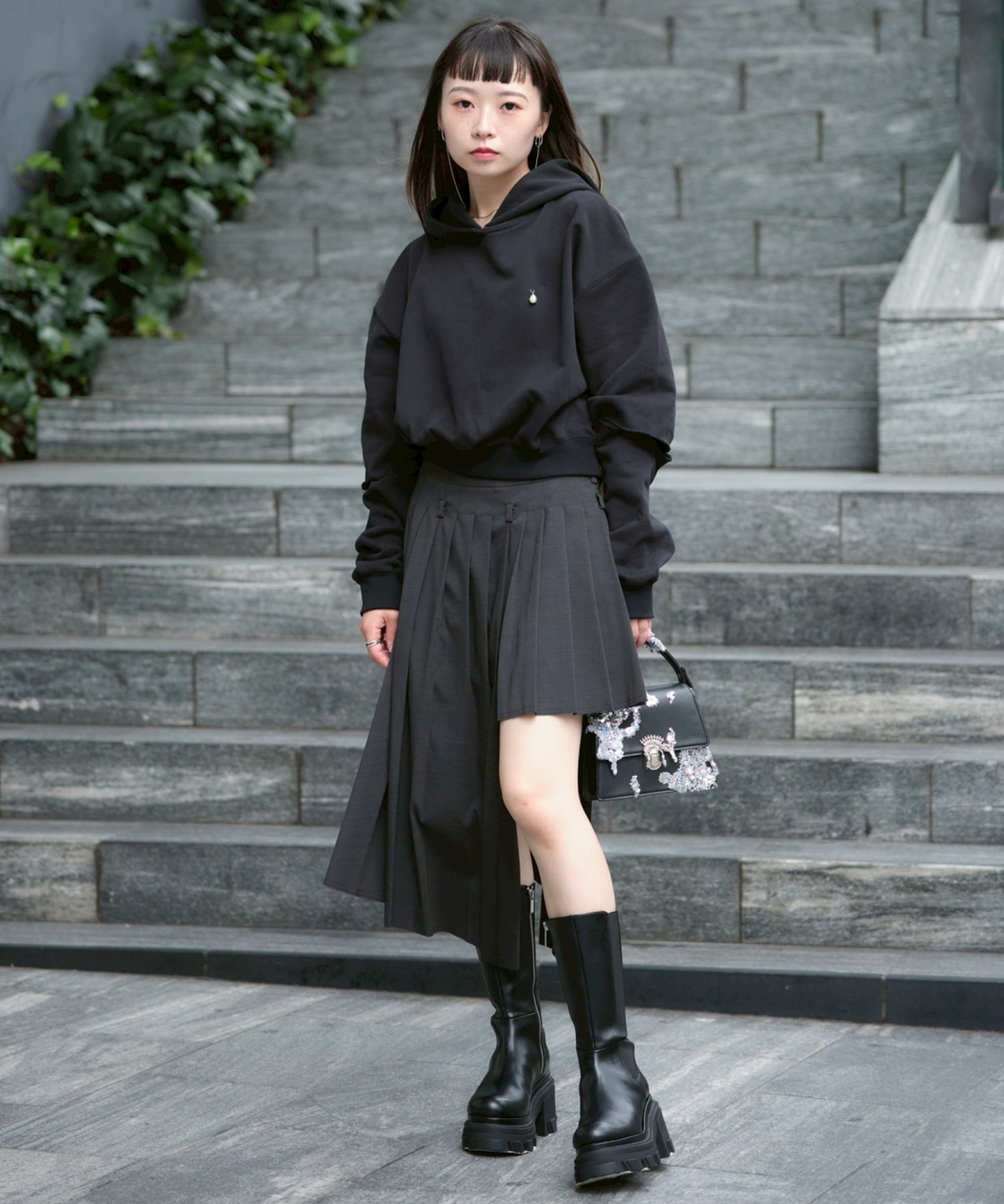 SLIT SHORT HOODIE JOSEMOON