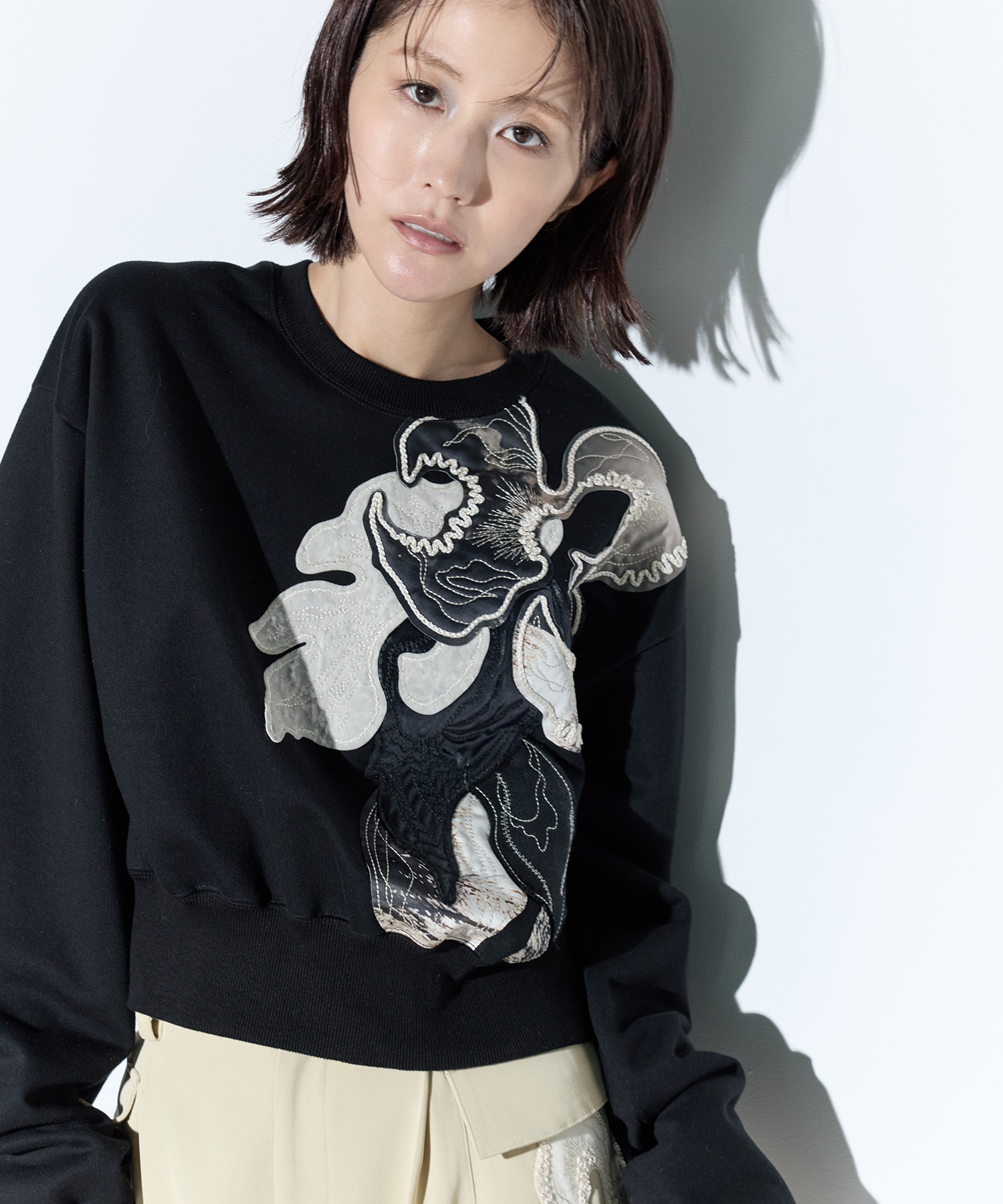 Patchwork embroidered sweatshirt MURRAL