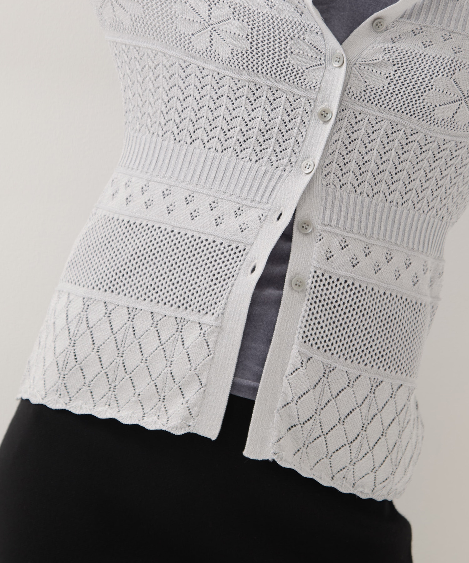 Flower Lace Knit Top EMILY ODA