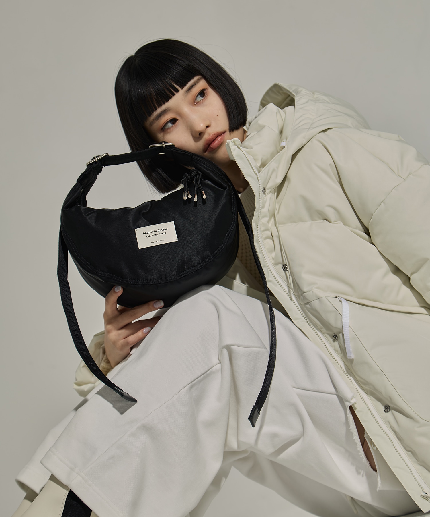 別注nylon moon shoulder bag(FREE BLACK): beautiful people: WOMENS