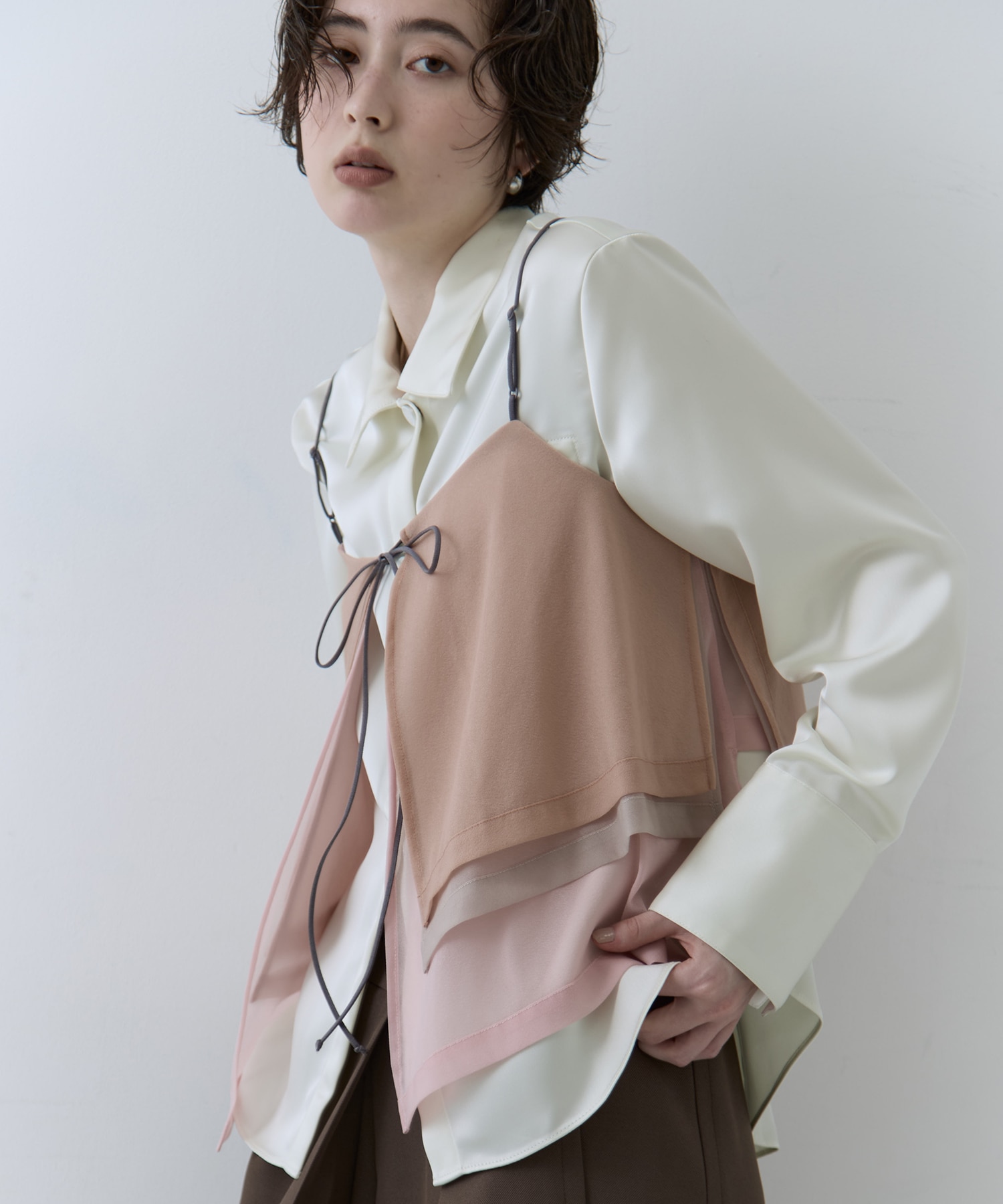 3way Camisole & Cashmere Long T STUDIOUS