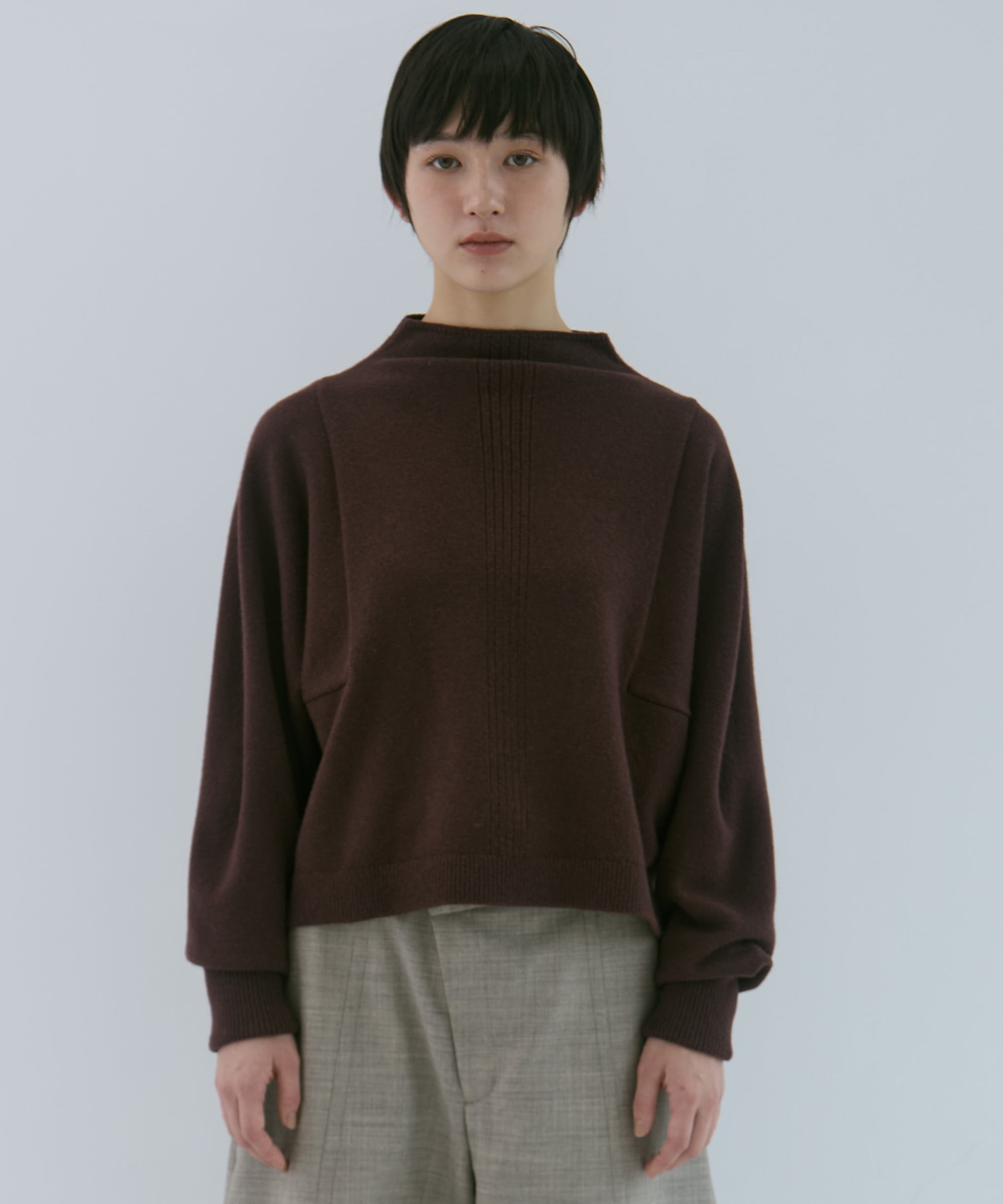 別注 CASHMERE BOAT NECK KNIT WRAPINKNOT