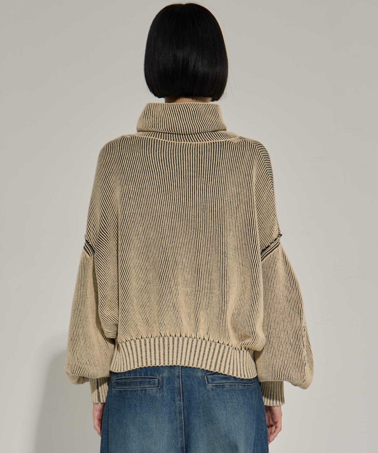 別注Dual face knit AKIKOAOKI