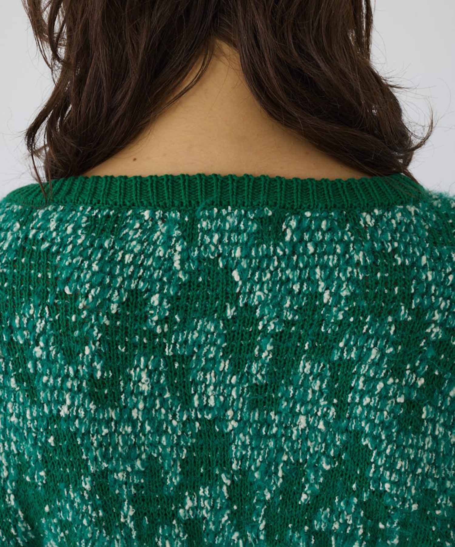 Waist switching knit tops RIM.ARK