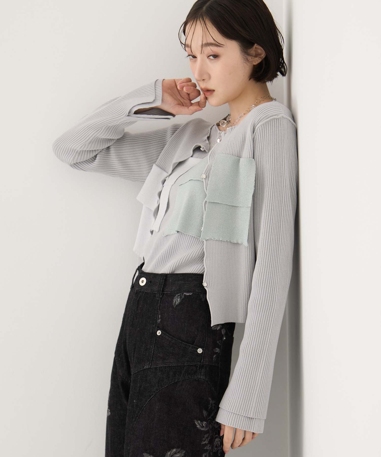 別注 RIB KNIT CARDIGAN kotohayokozawa