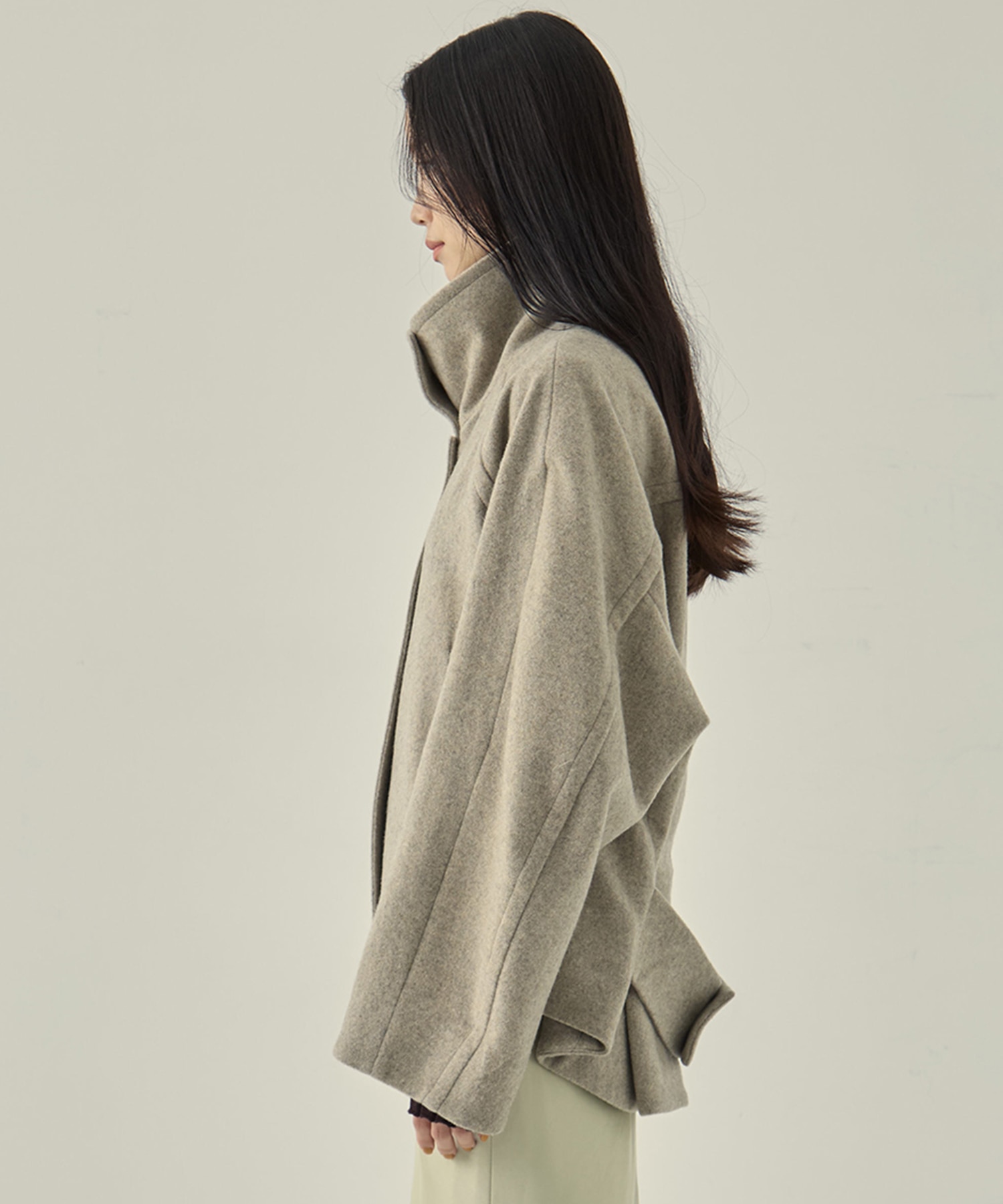 Stand Collar Wool Blouson STUDIOUS