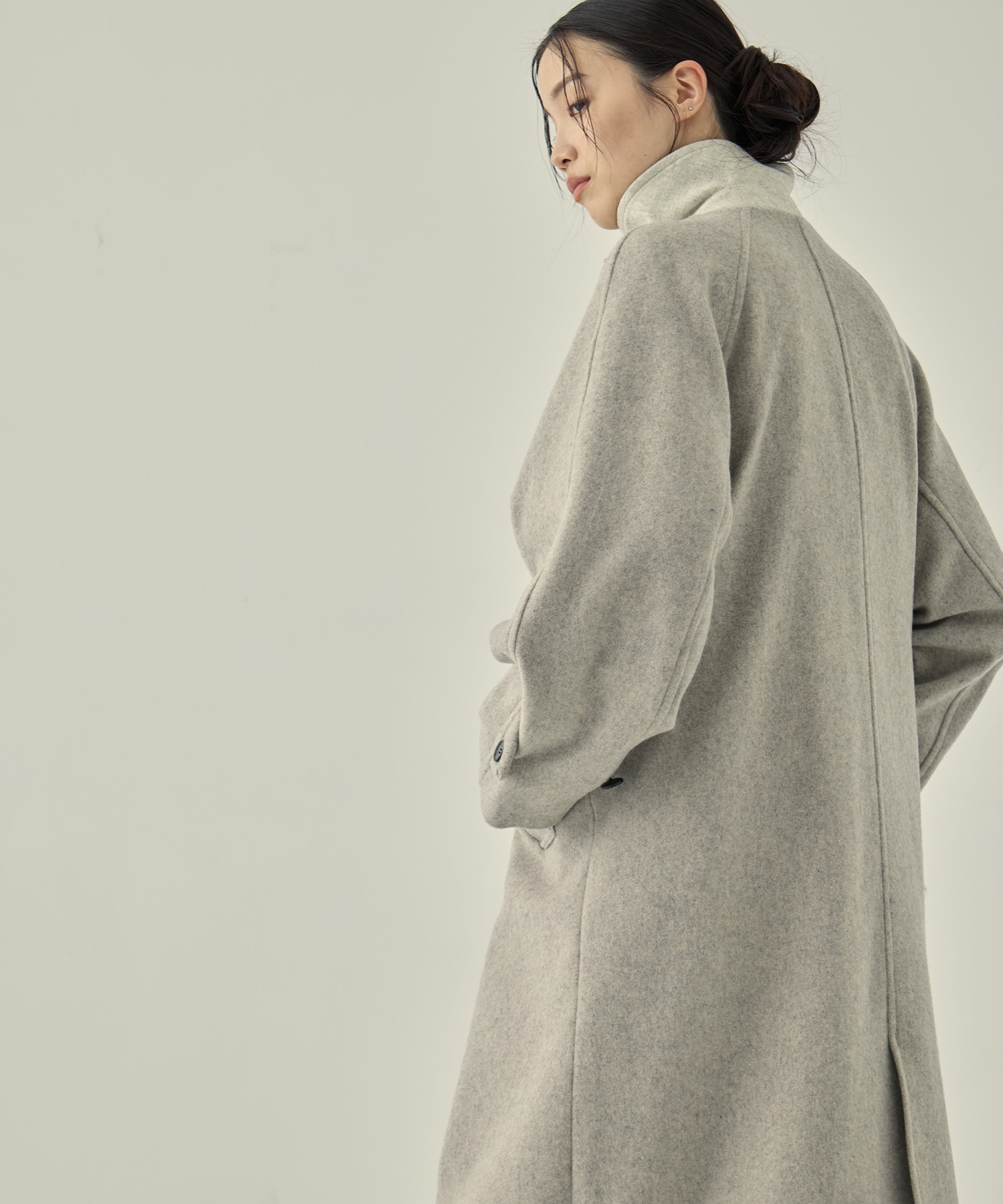 Stand Collar Wool Coat STUDIOUS