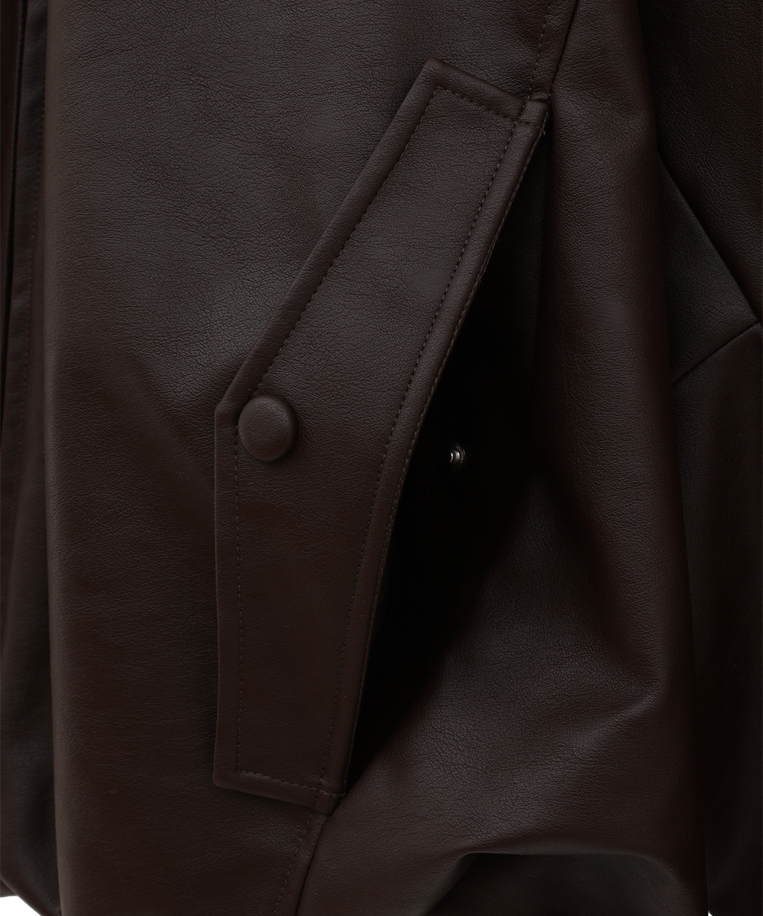 FAKE LEATHER BALLOON JACKET CLANE