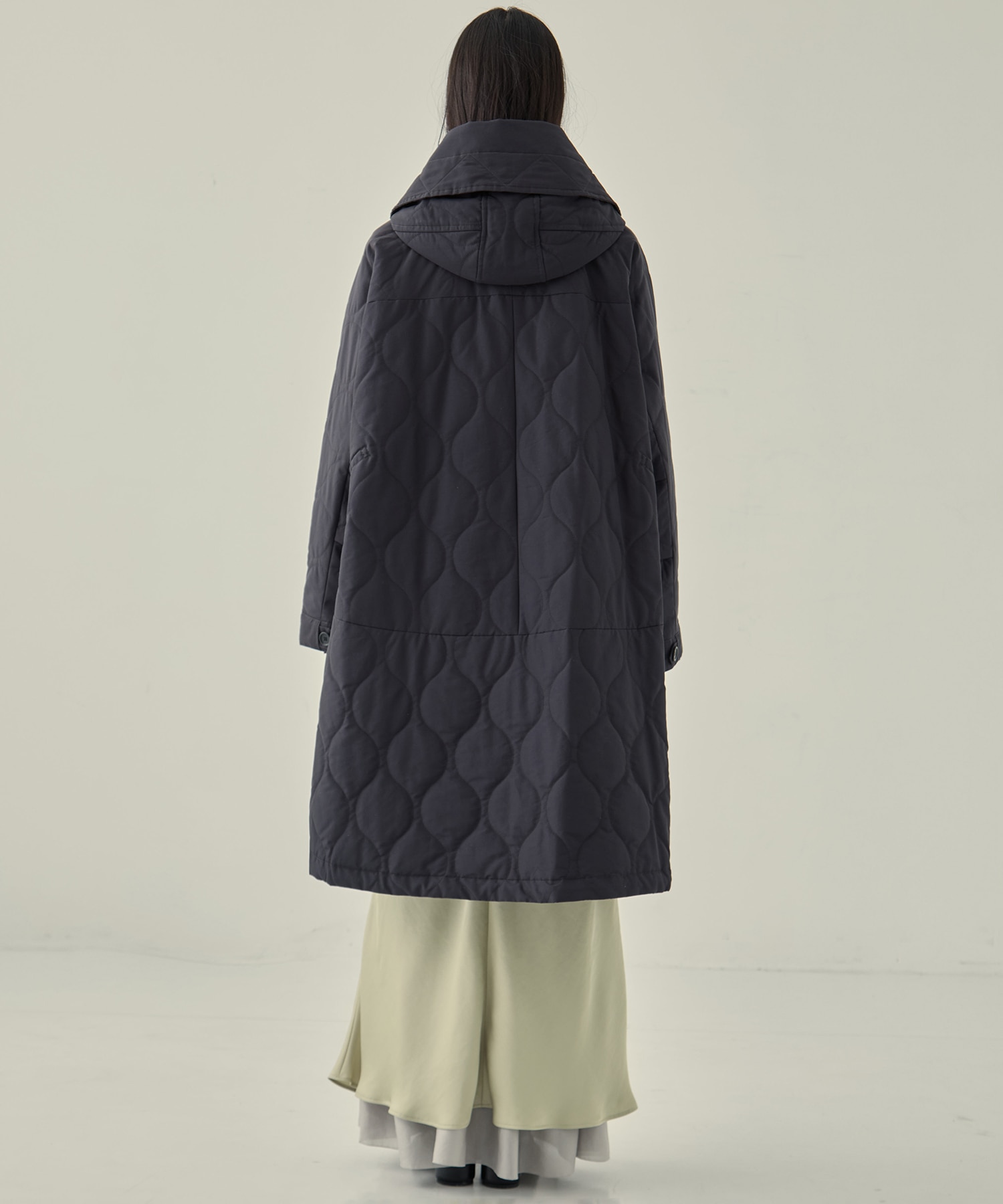 リサイクル60/40クロスキルティングフーディー VACHEMENT