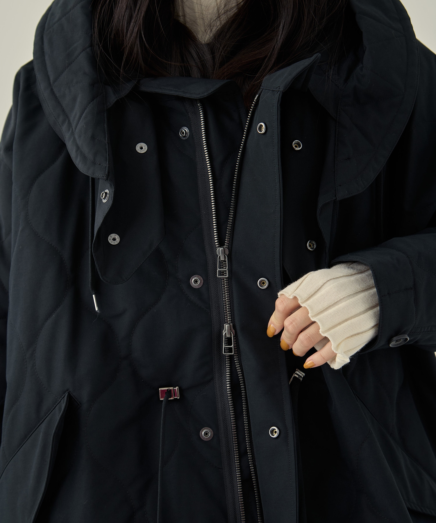 リサイクル60/40クロスキルティング モッズコート VACHEMENT