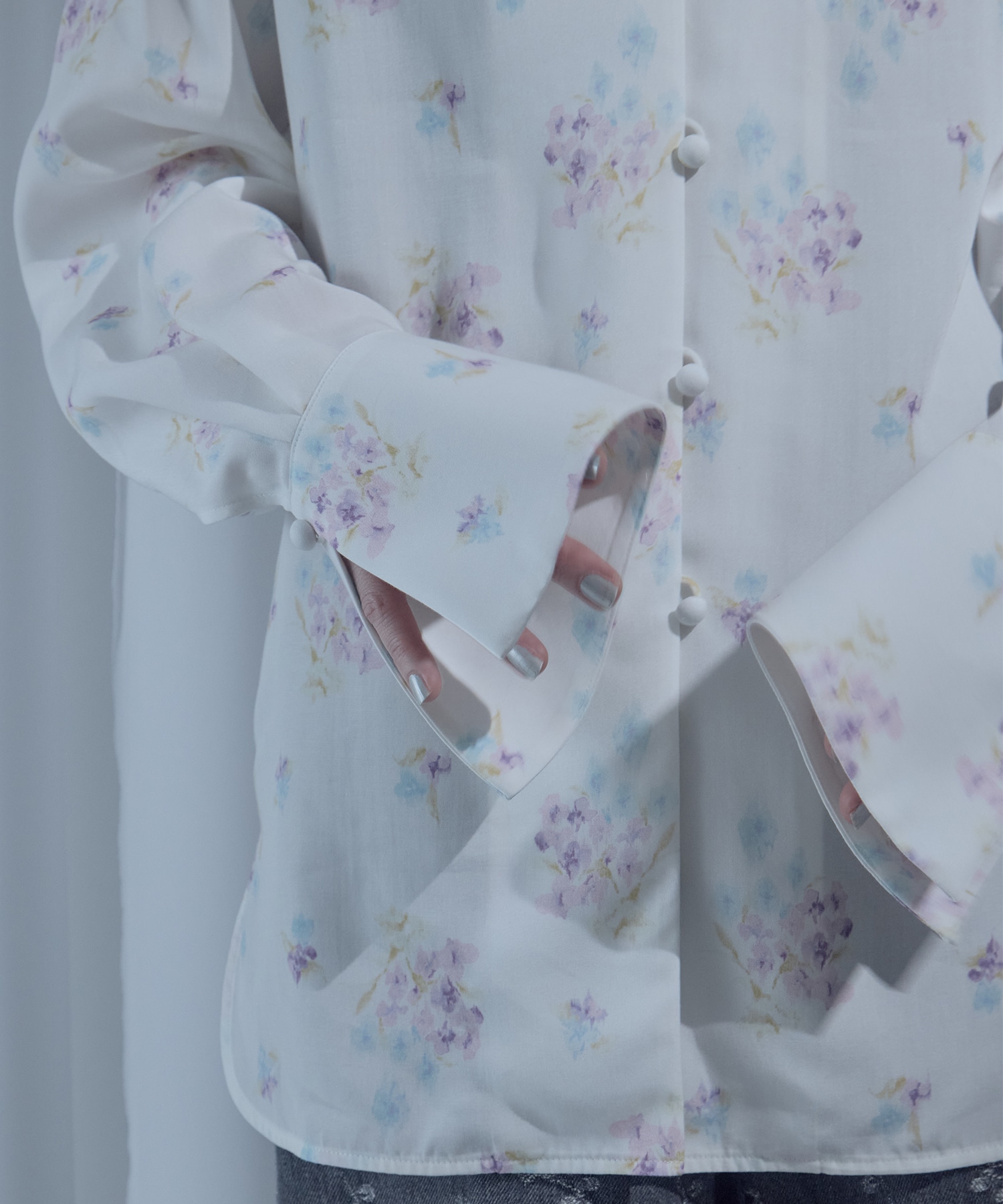 Floral Motif Printed Shirt Mame Kurogouchi