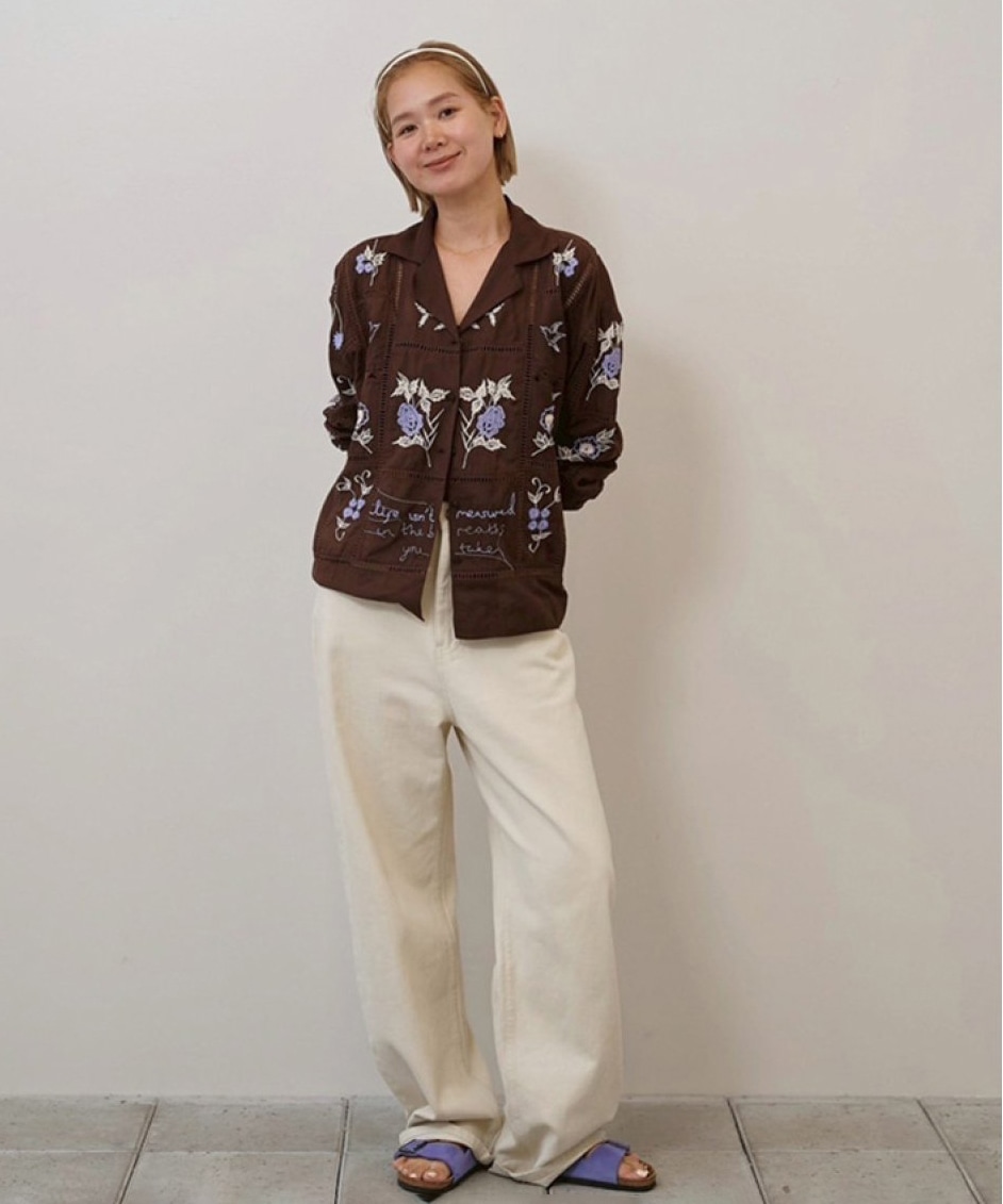 Embroidery Patchwork Shirts TODAYFUL