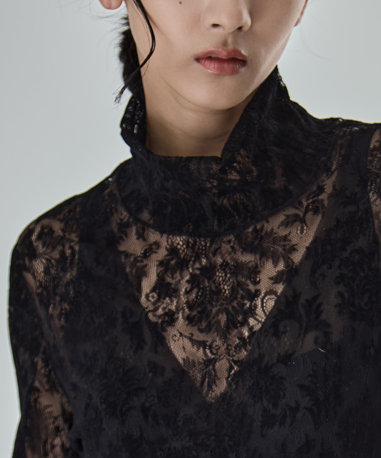 Stretch Flocky Lace Top STUDIOUS