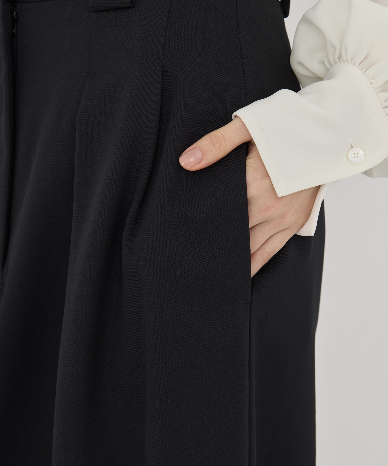 BLACK FORMAL HIGH WAIST SKIRT CINOH