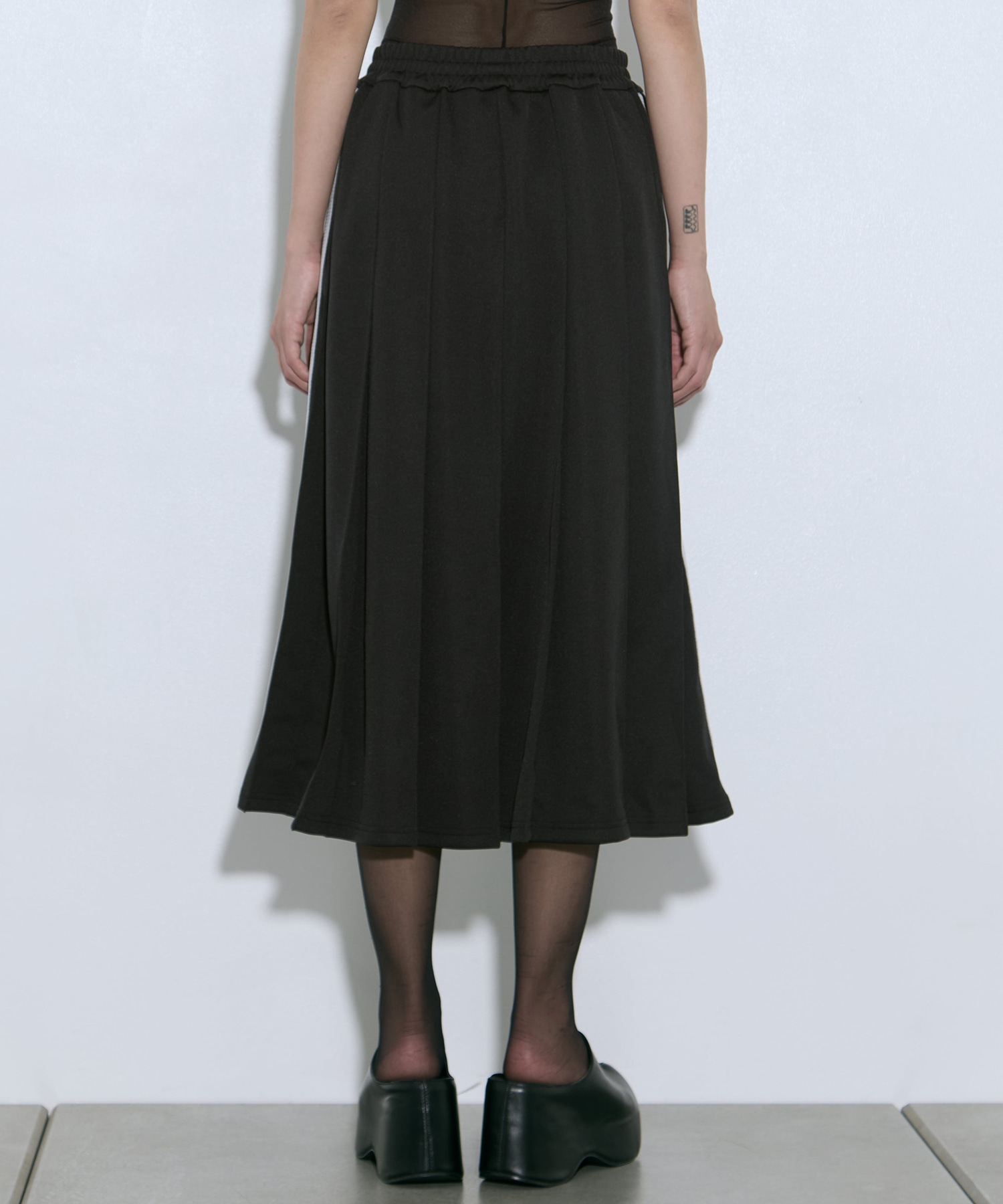 Pleated Track Skirt - Poly Smooth 