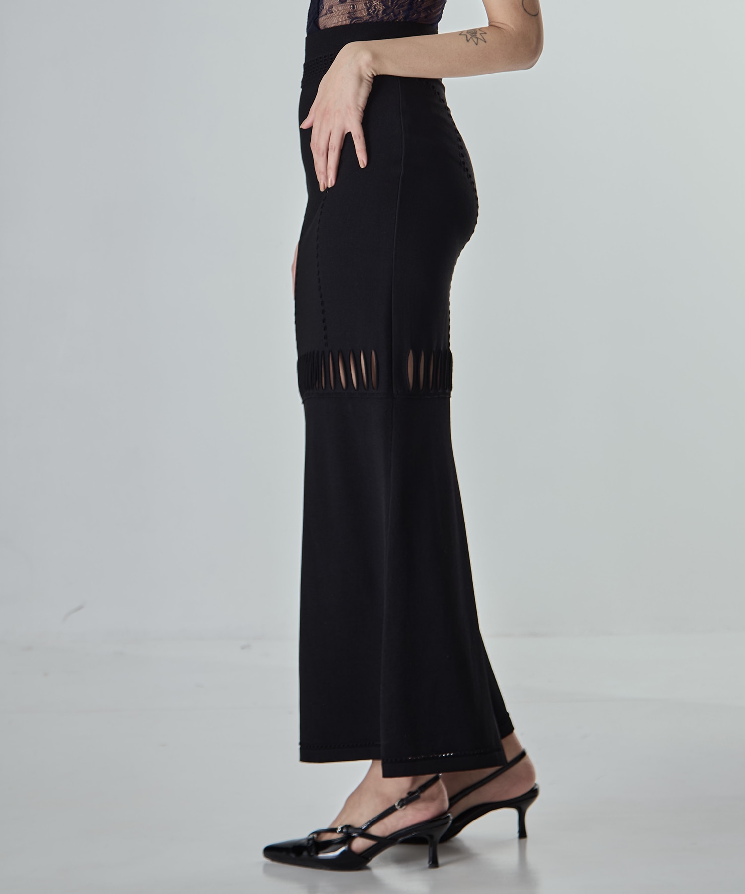 別注 MESH KNIT MAXI SKIRT FETICO