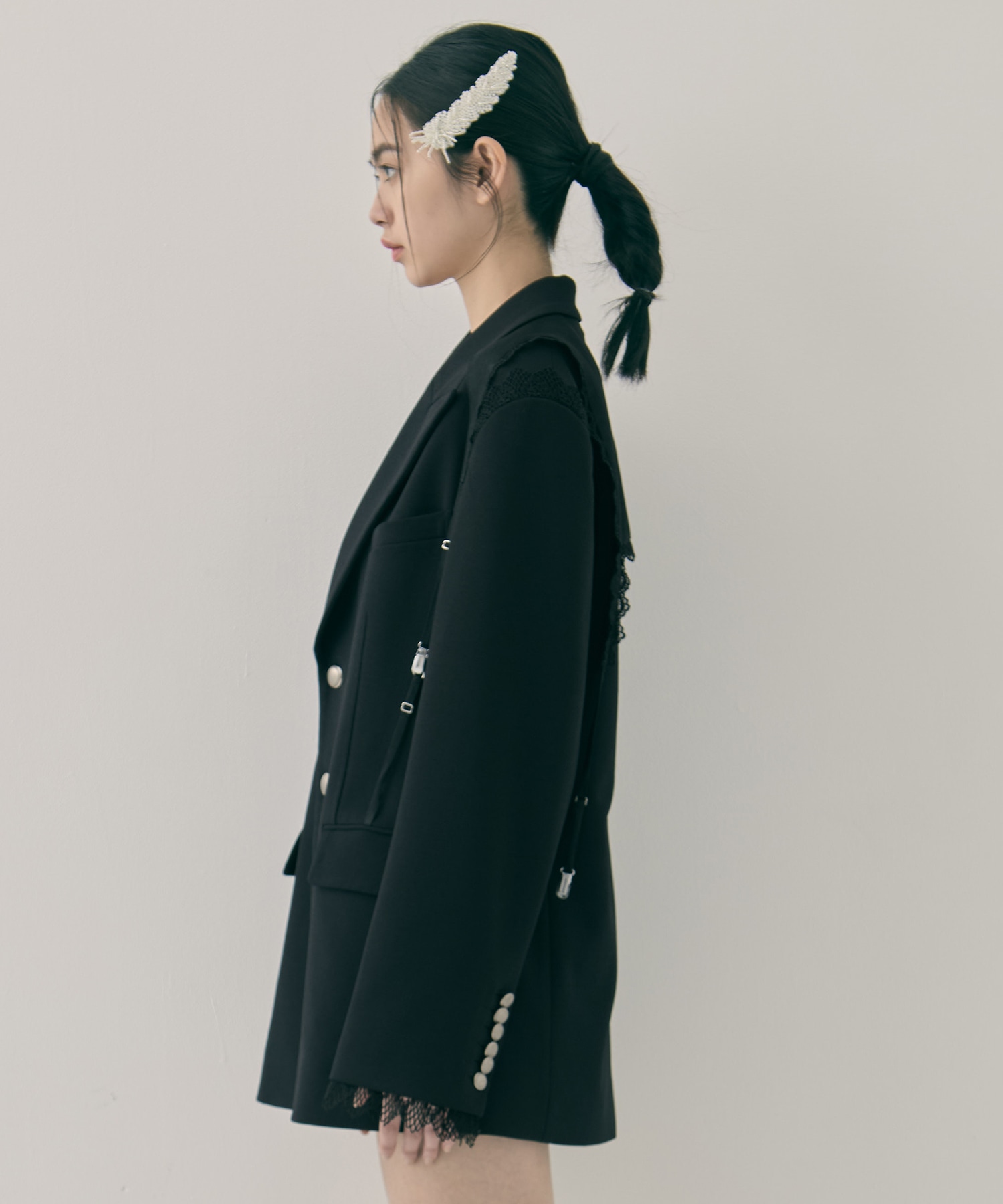 garter collar peaked lapel jacket tanakadaisuke