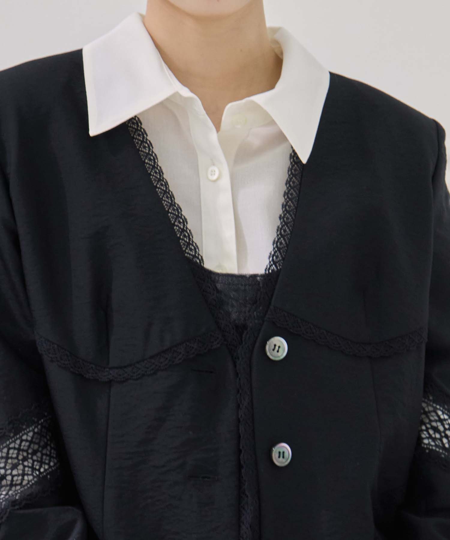 別注 LACE-PANELED JACKET FETICO