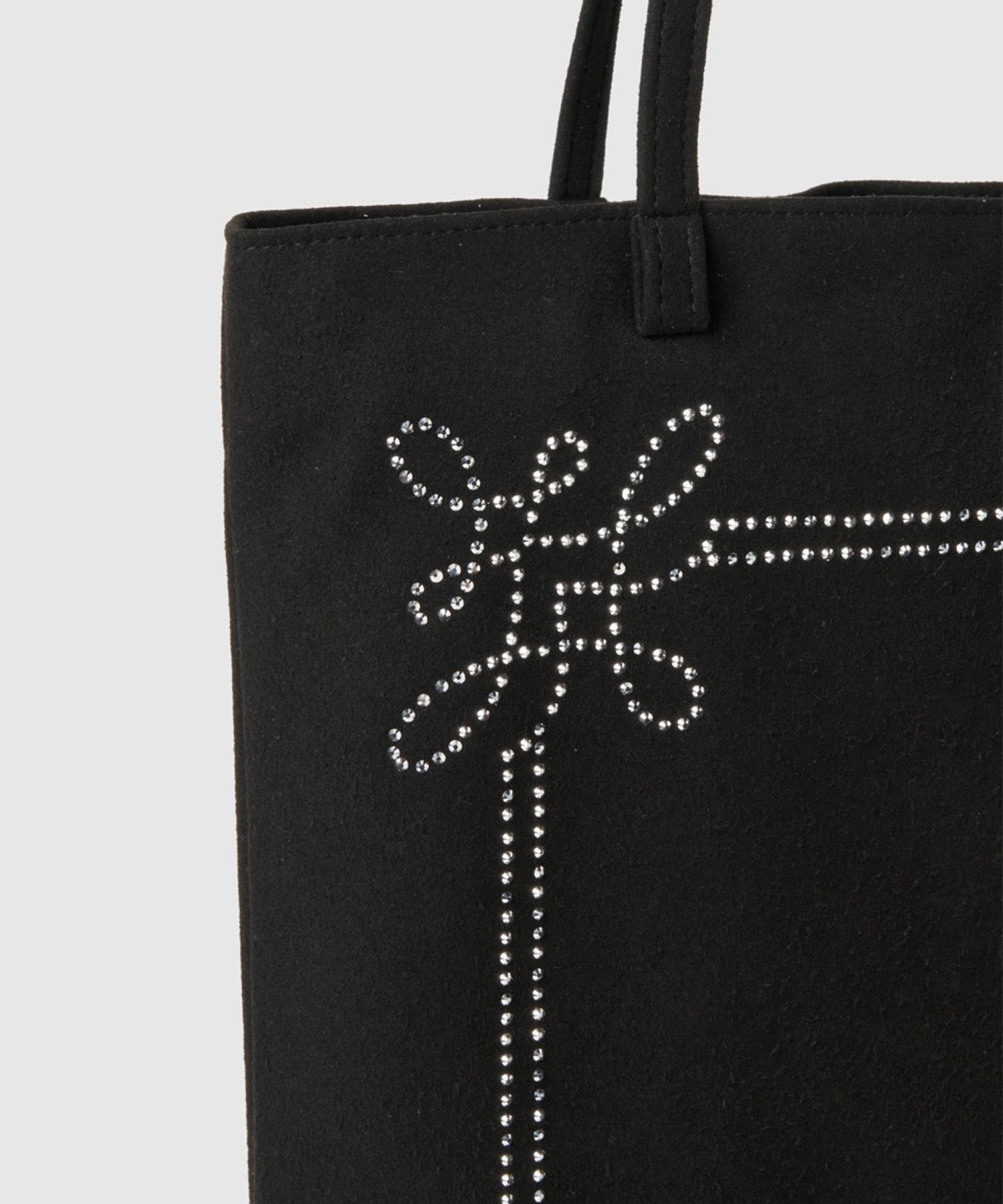 Rhinestone frame tote bag tanakadaisuke