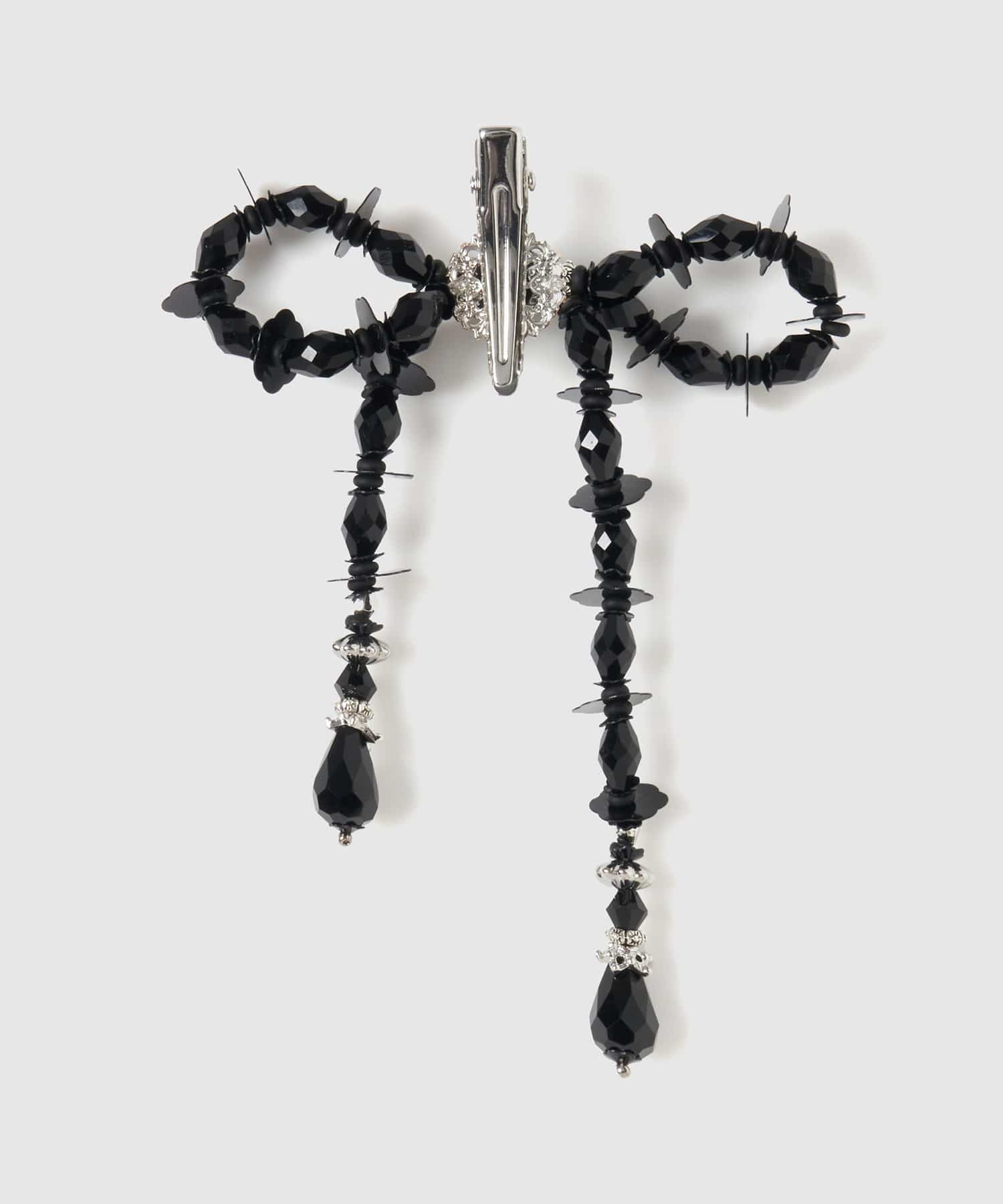 black beads ribbon clip tanakadaisuke